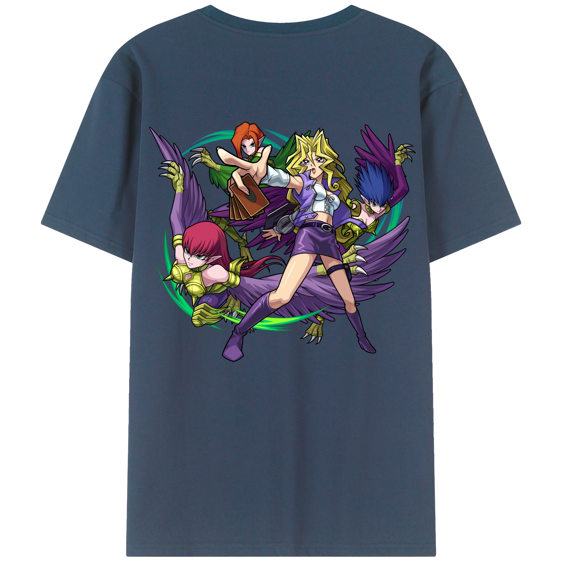 （画像用） 遊☆戯☆王 Yu-Gi-Oh! 綿100％ メンズ半袖Tシャツ（バックプリント） 通気性