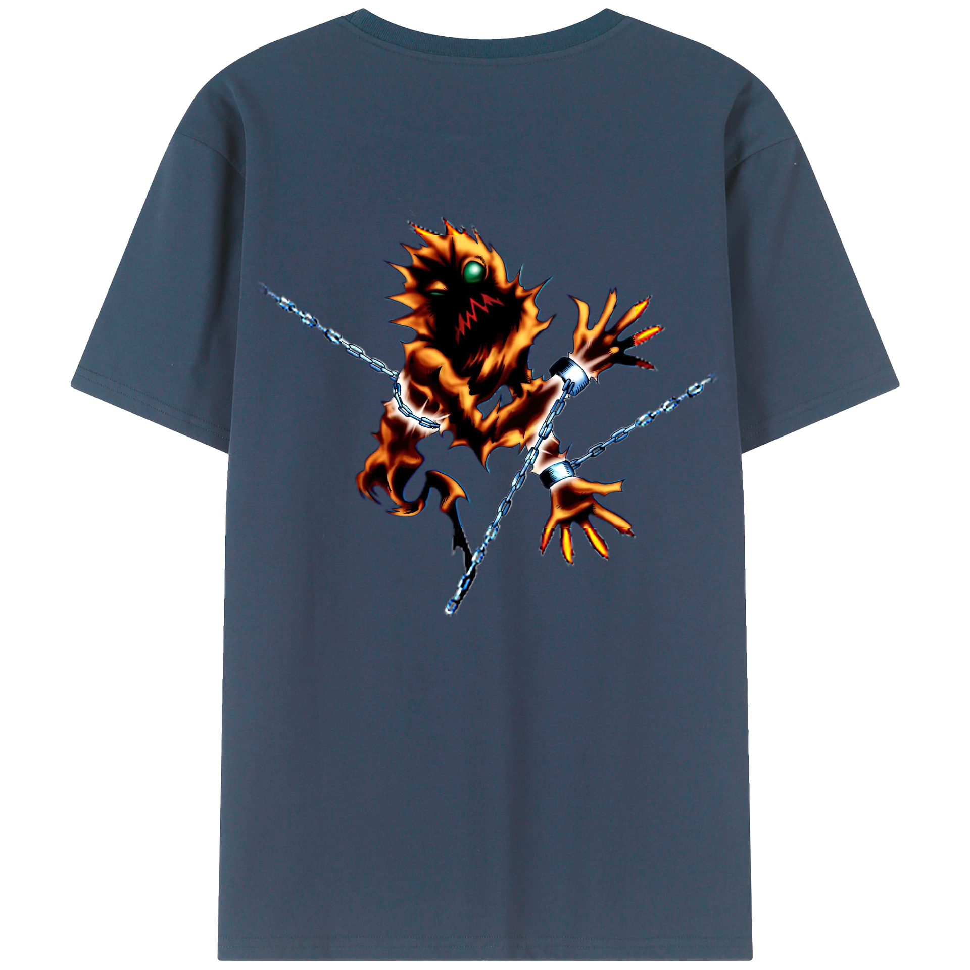 （画像用） 遊☆戯☆王 Yu-Gi-Oh! 綿100％ メンズ半袖Tシャツ（バックプリント） 通気性