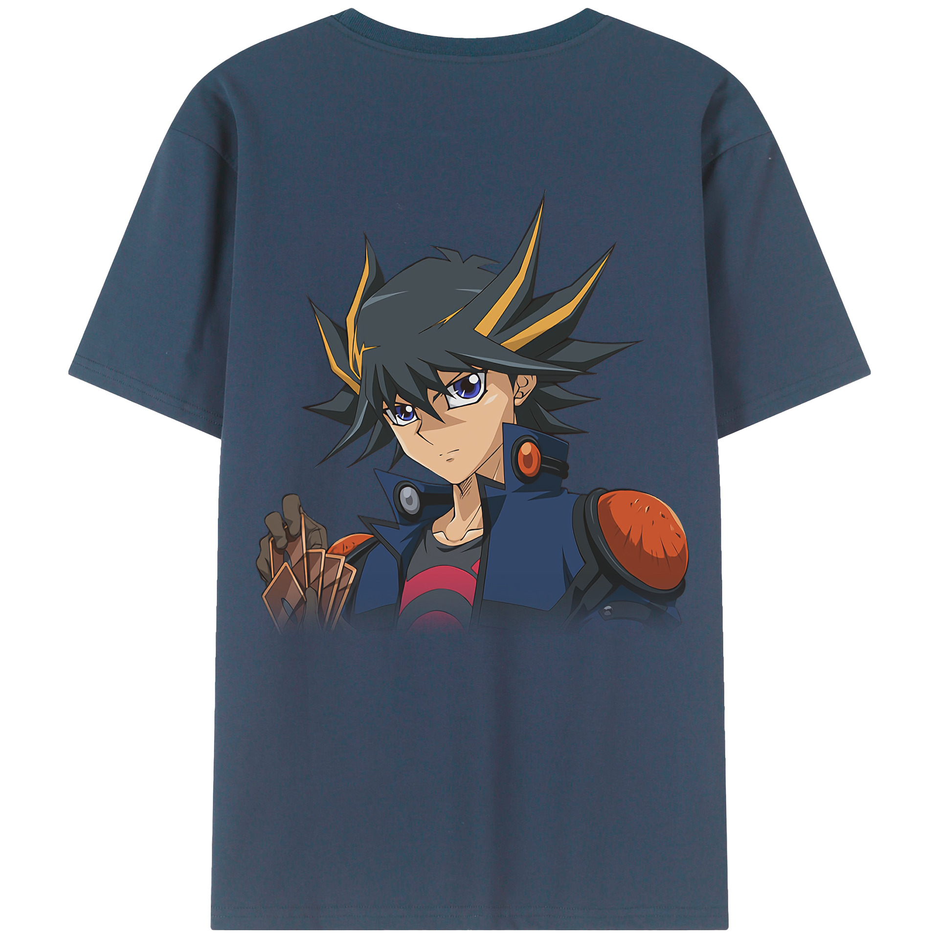 （画像用） 遊☆戯☆王 Yu-Gi-Oh! 綿100％ メンズ半袖Tシャツ（バックプリント） 通気性
