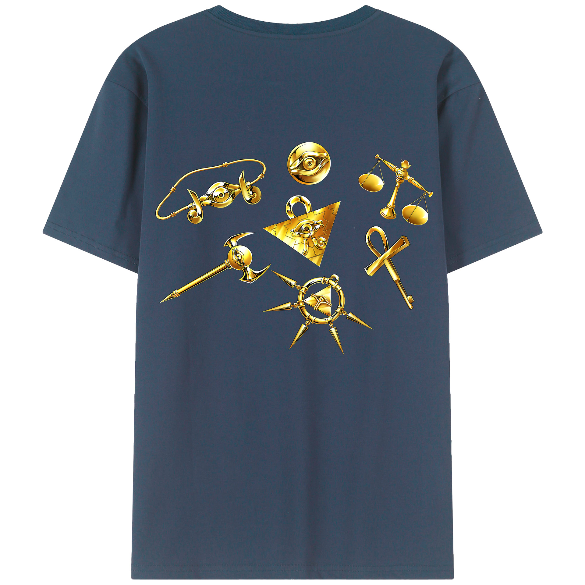 （画像用） 遊☆戯☆王 Yu-Gi-Oh! 綿100％ メンズ半袖Tシャツ（バックプリント） 通気性