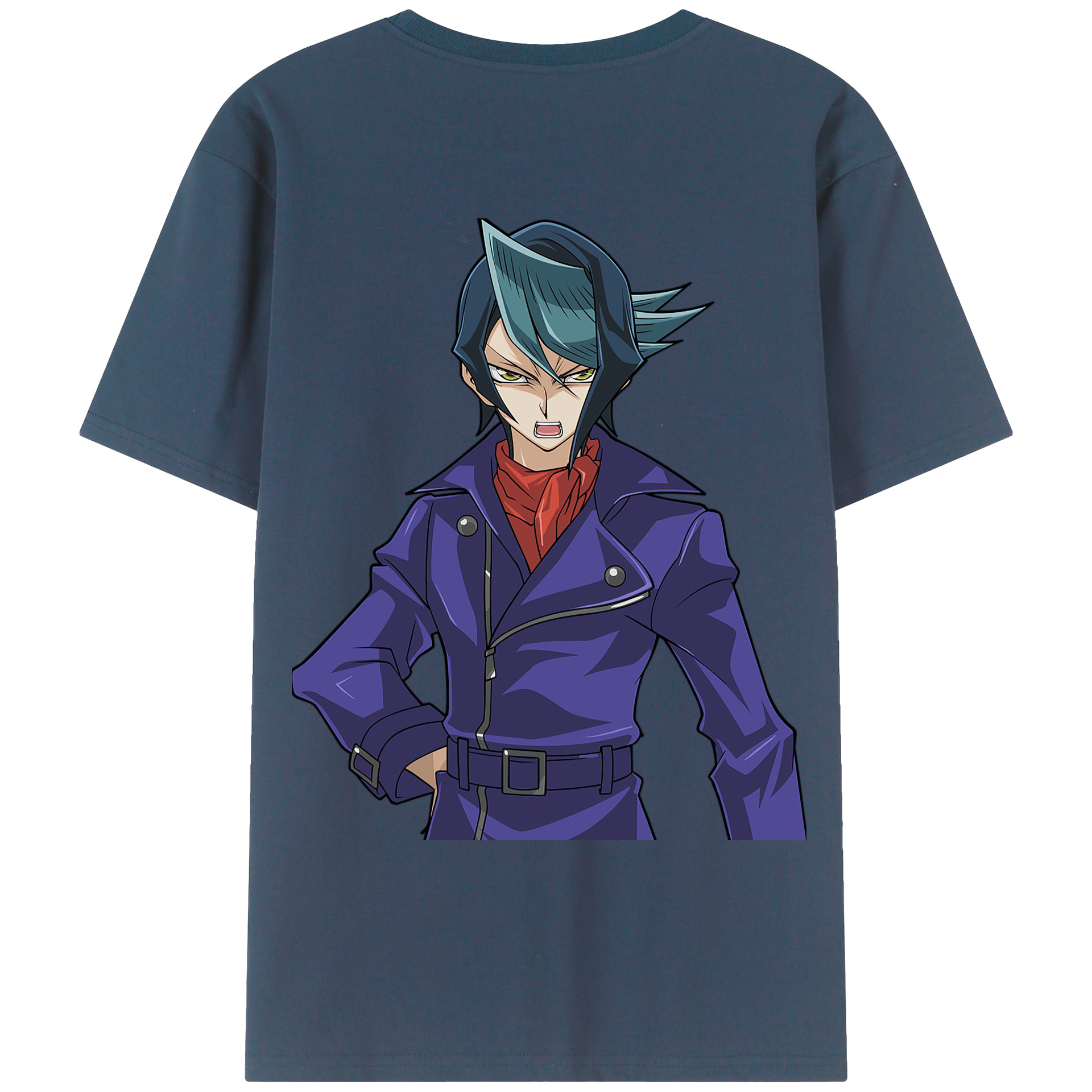 （画像用） 遊☆戯☆王 Yu-Gi-Oh! 綿100％ メンズ半袖Tシャツ（バックプリント） 通気性