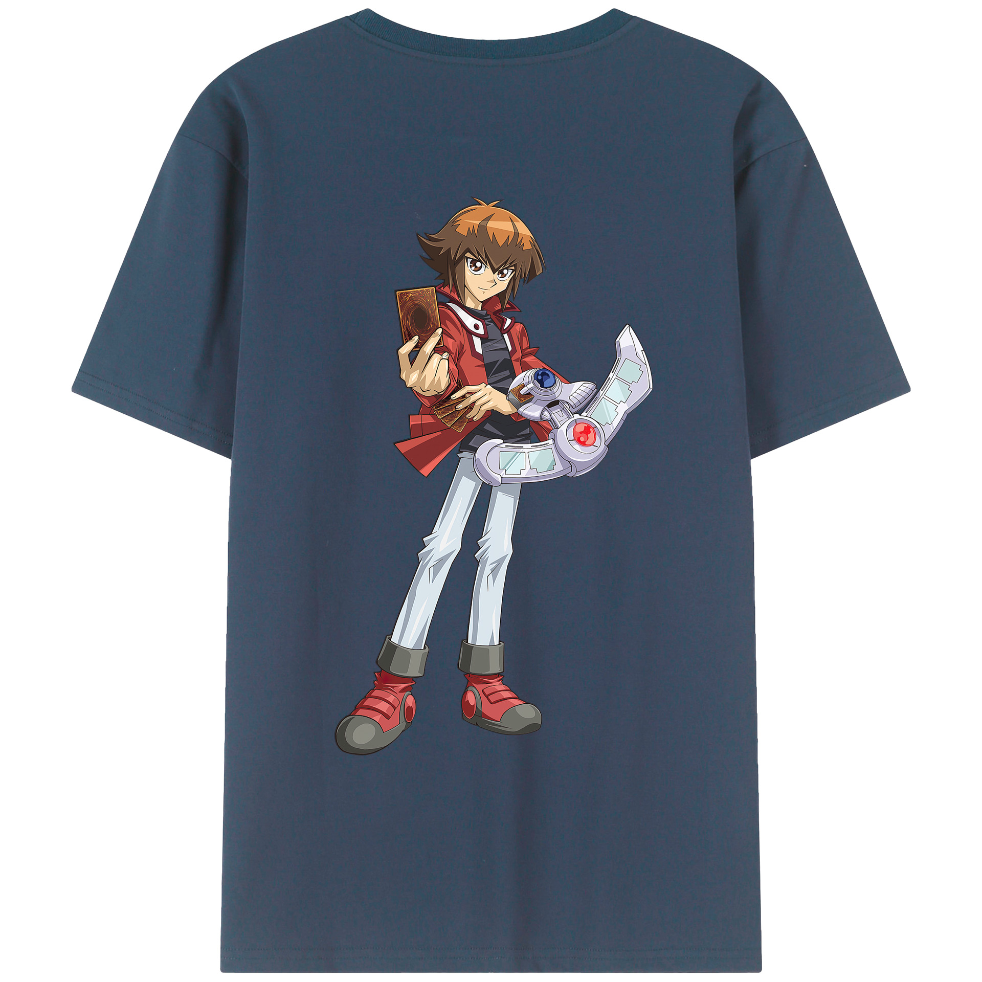 （画像用） 遊☆戯☆王 Yu-Gi-Oh! 綿100％ メンズ半袖Tシャツ（バックプリント） 通気性