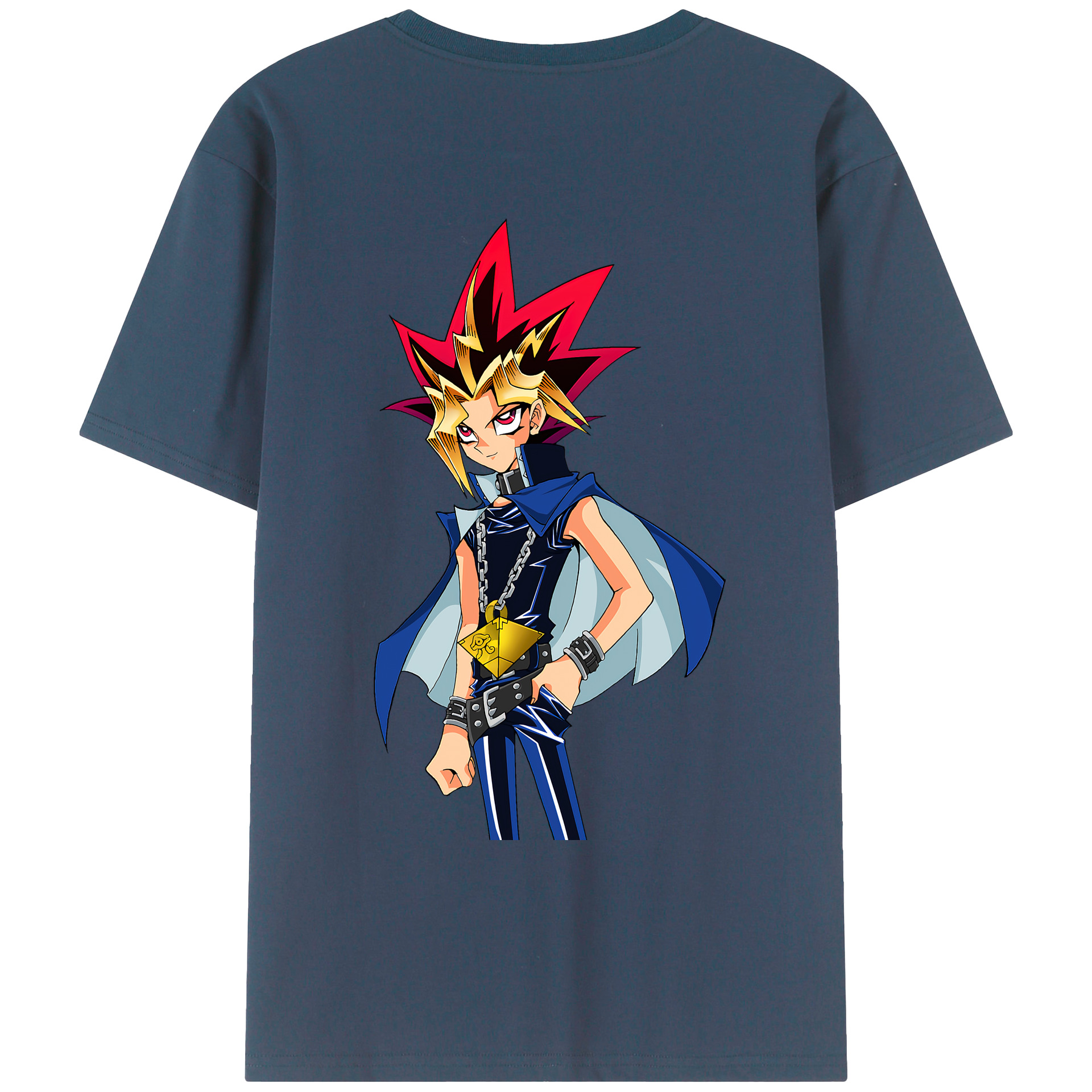 （画像用） 遊☆戯☆王 Yu-Gi-Oh! 綿100％ メンズ半袖Tシャツ（バックプリント） 通気性