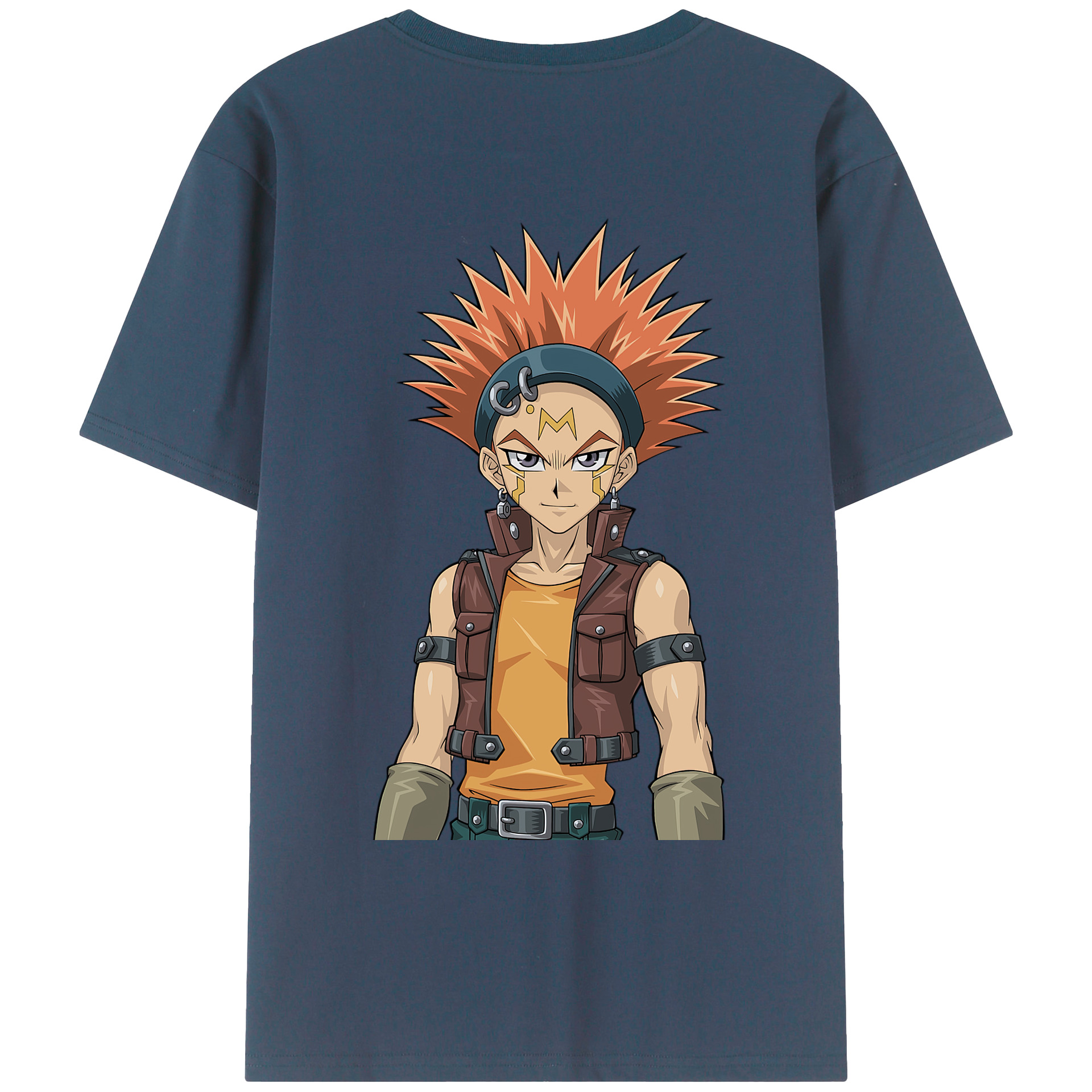 （画像用） 遊☆戯☆王 Yu-Gi-Oh! 綿100％ メンズ半袖Tシャツ（バックプリント） 通気性