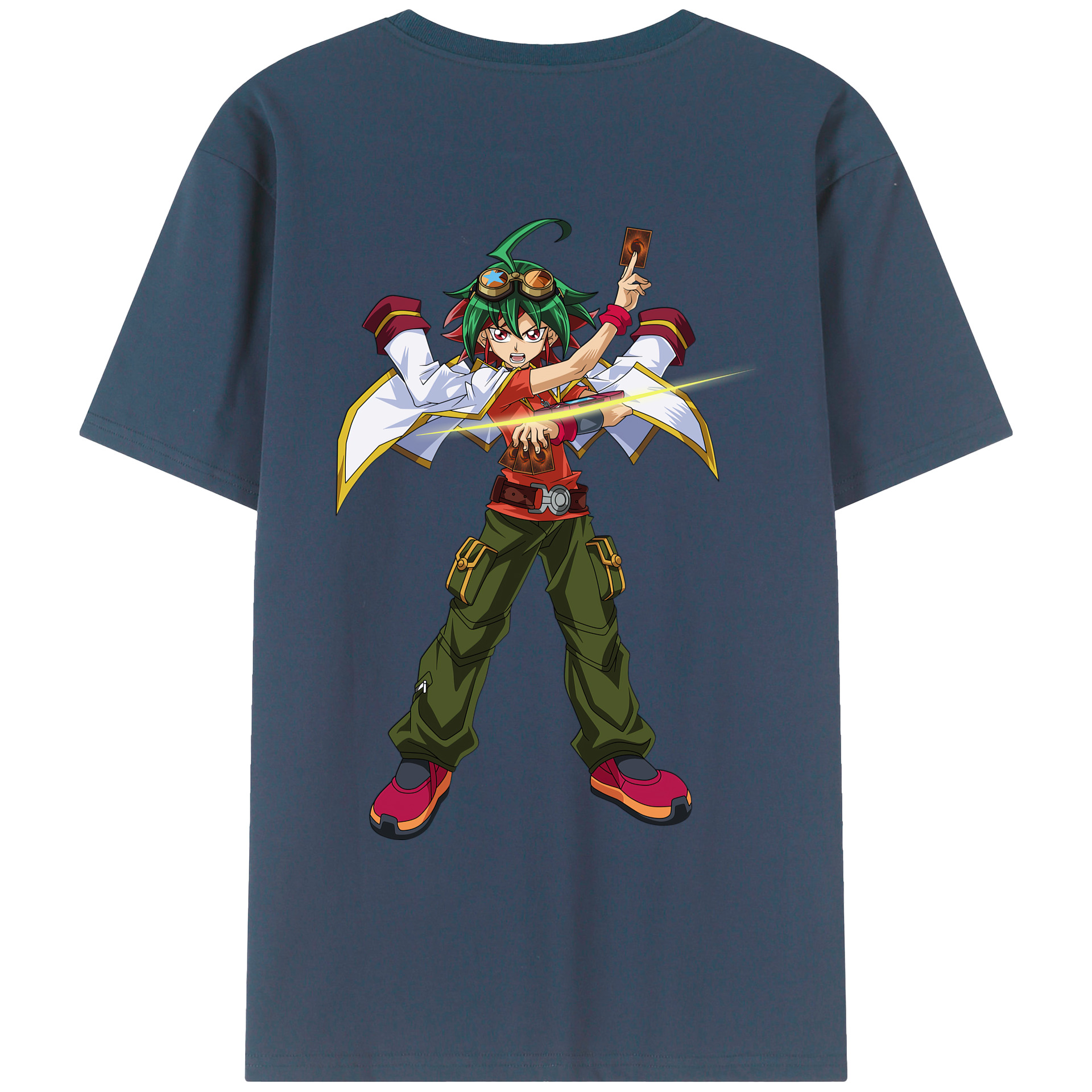 （画像用） 遊☆戯☆王 Yu-Gi-Oh! 綿100％ メンズ半袖Tシャツ（バックプリント） 通気性