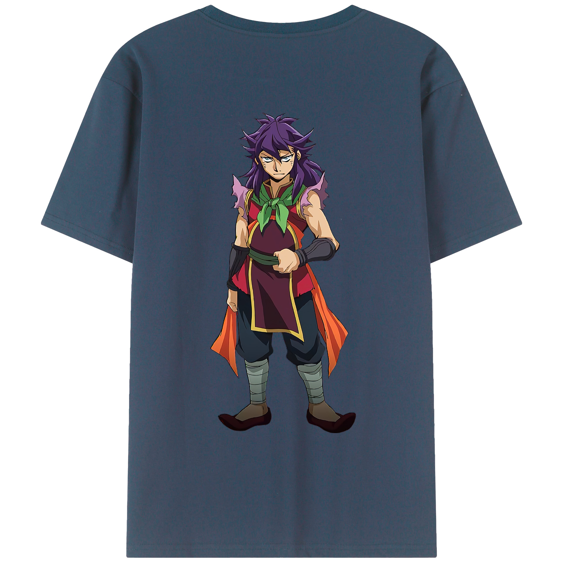 （画像用） 遊☆戯☆王 Yu-Gi-Oh! 綿100％ メンズ半袖Tシャツ（バックプリント） 通気性