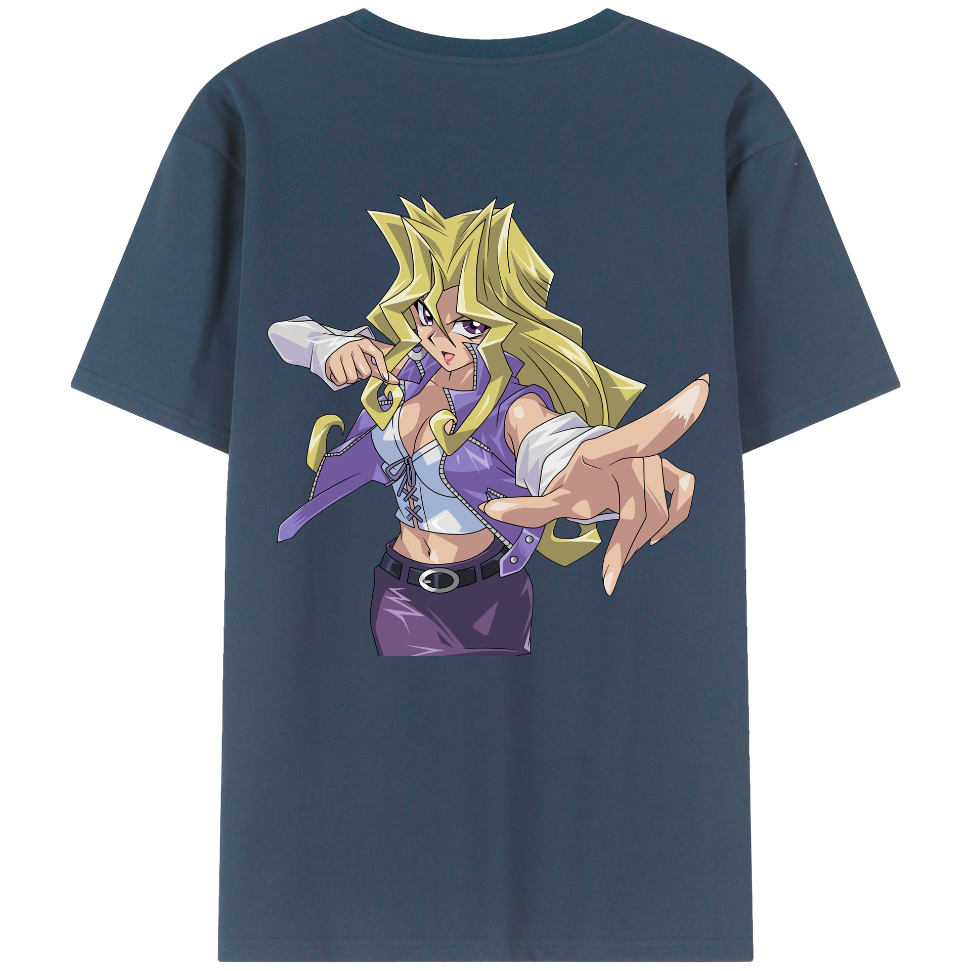（画像用） 遊☆戯☆王 Yu-Gi-Oh! 綿100％ メンズ半袖Tシャツ（バックプリント） 通気性