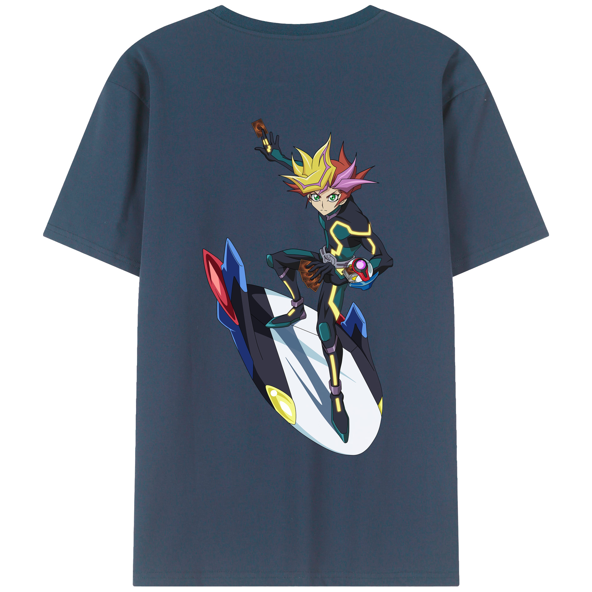 （画像用） 遊☆戯☆王 Yu-Gi-Oh! 綿100％ メンズ半袖Tシャツ（バックプリント） 通気性