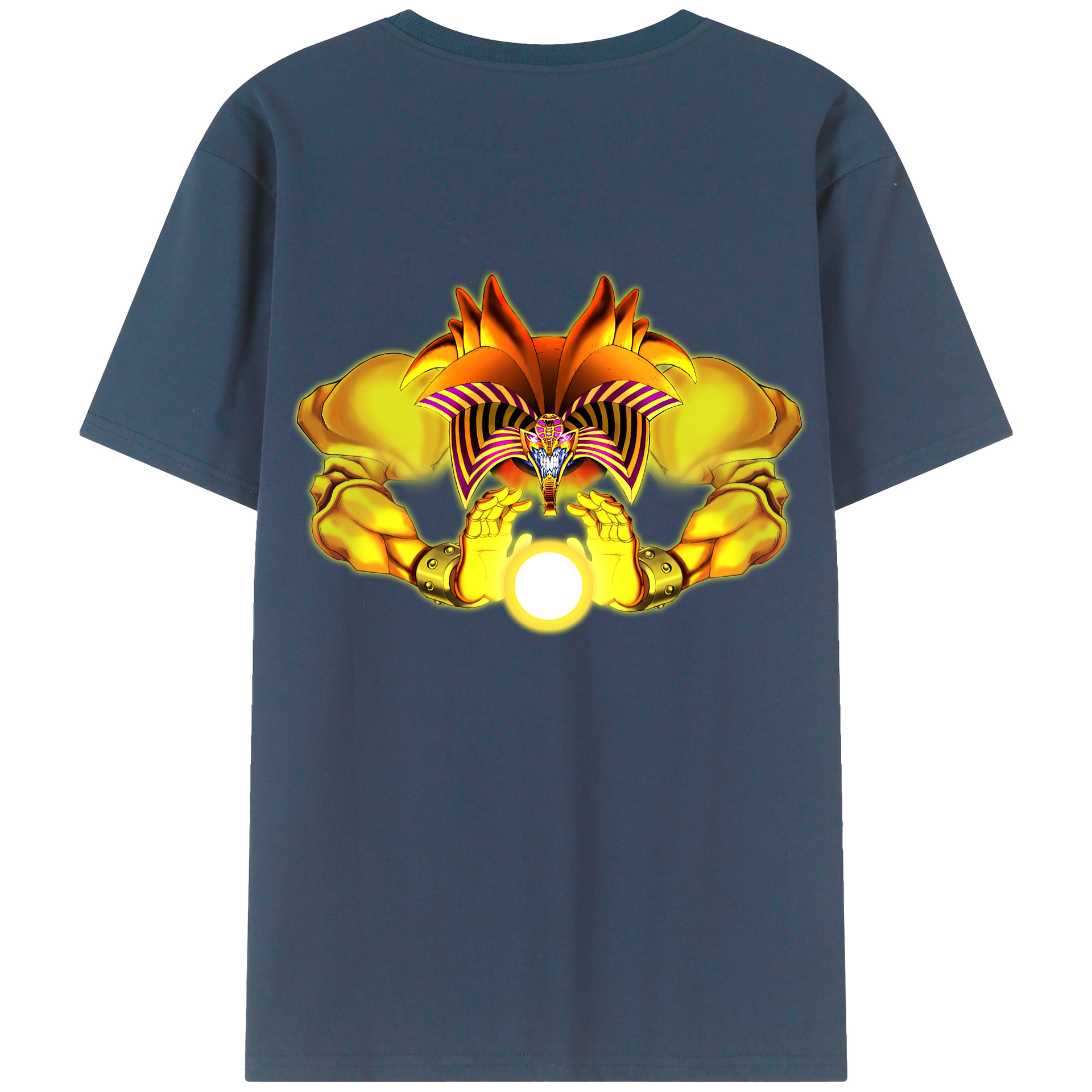 （画像用） 遊☆戯☆王 Yu-Gi-Oh! 綿100％ メンズ半袖Tシャツ（バックプリント） 通気性