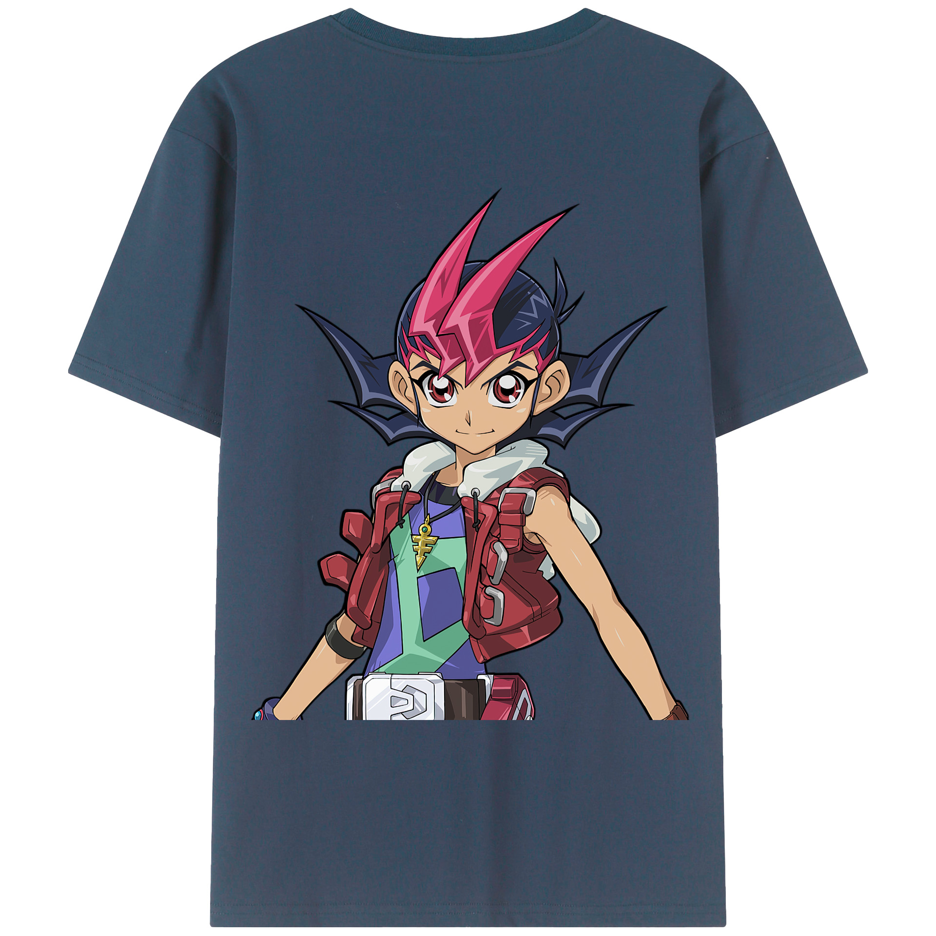 （画像用） 遊☆戯☆王 Yu-Gi-Oh! 綿100％ メンズ半袖Tシャツ（バックプリント） 通気性