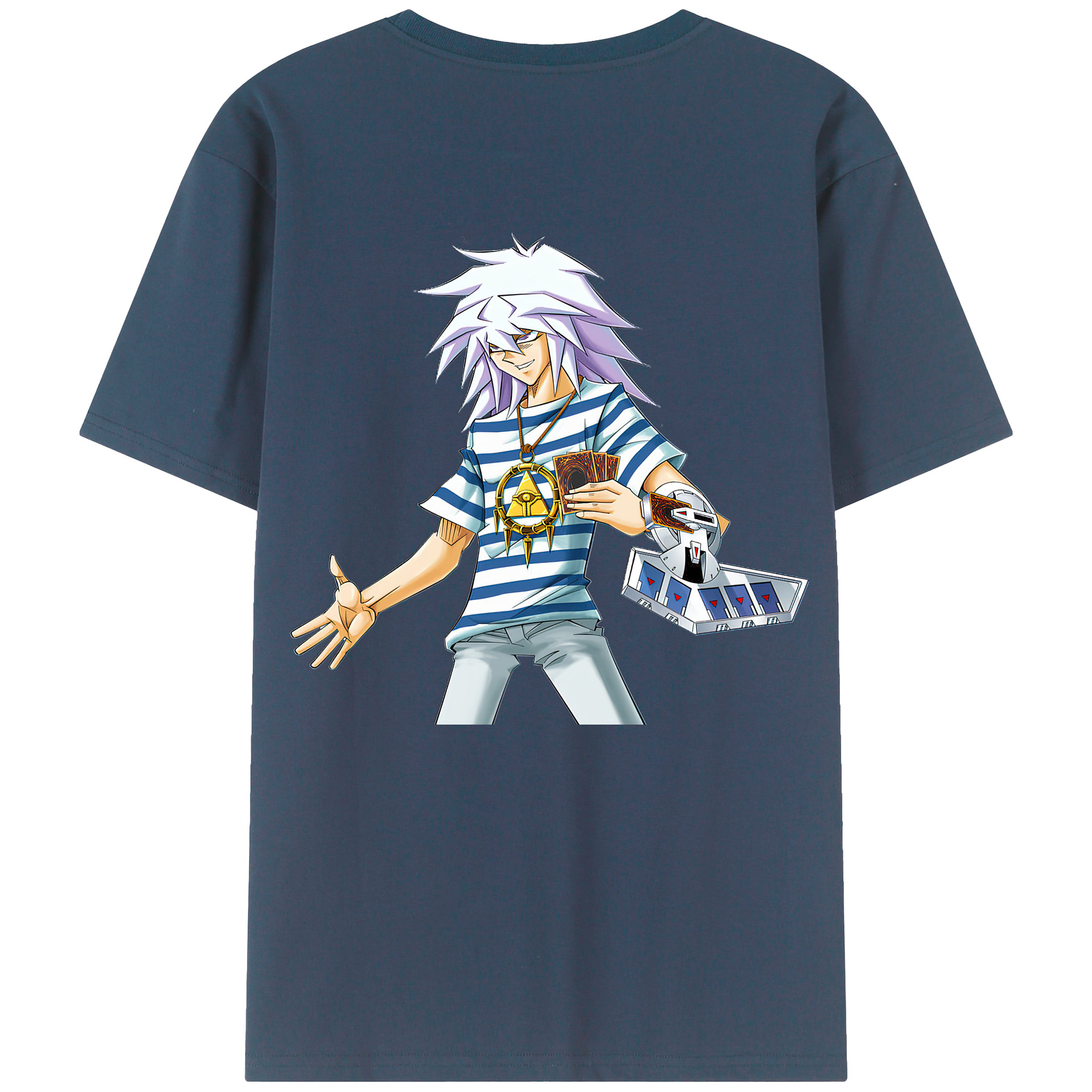 （画像用） 遊☆戯☆王 Yu-Gi-Oh! 綿100％ メンズ半袖Tシャツ（バックプリント） 通気性