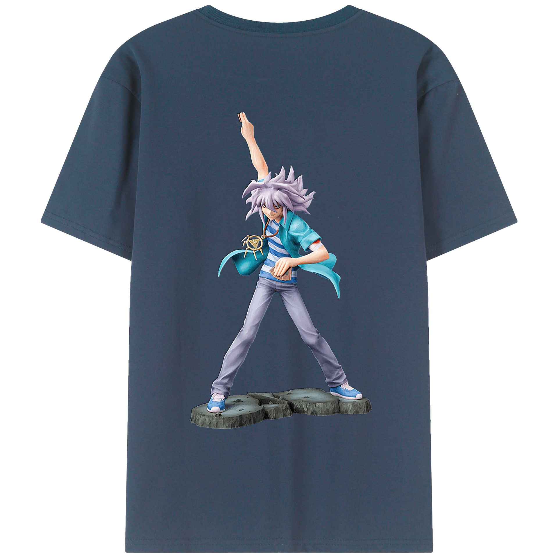 （画像用） 遊☆戯☆王 Yu-Gi-Oh! 綿100％ メンズ半袖Tシャツ（バックプリント） 通気性
