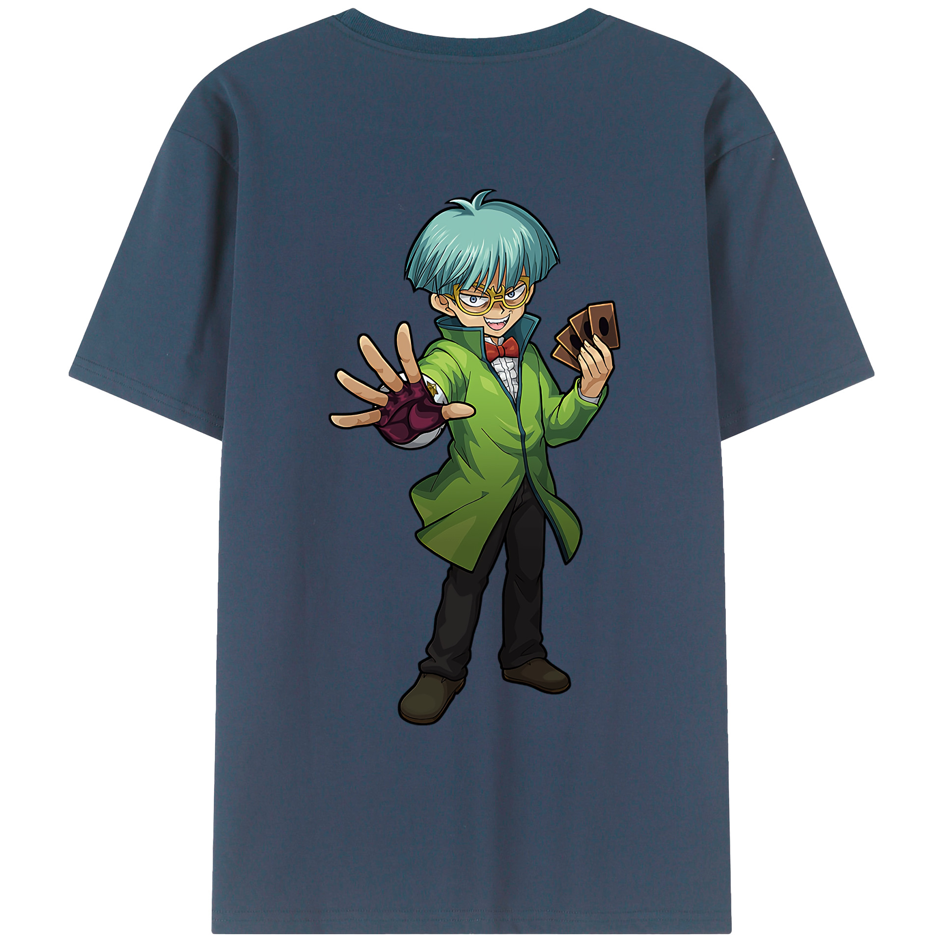 （画像用） 遊☆戯☆王 Yu-Gi-Oh! 綿100％ メンズ半袖Tシャツ（バックプリント） 通気性