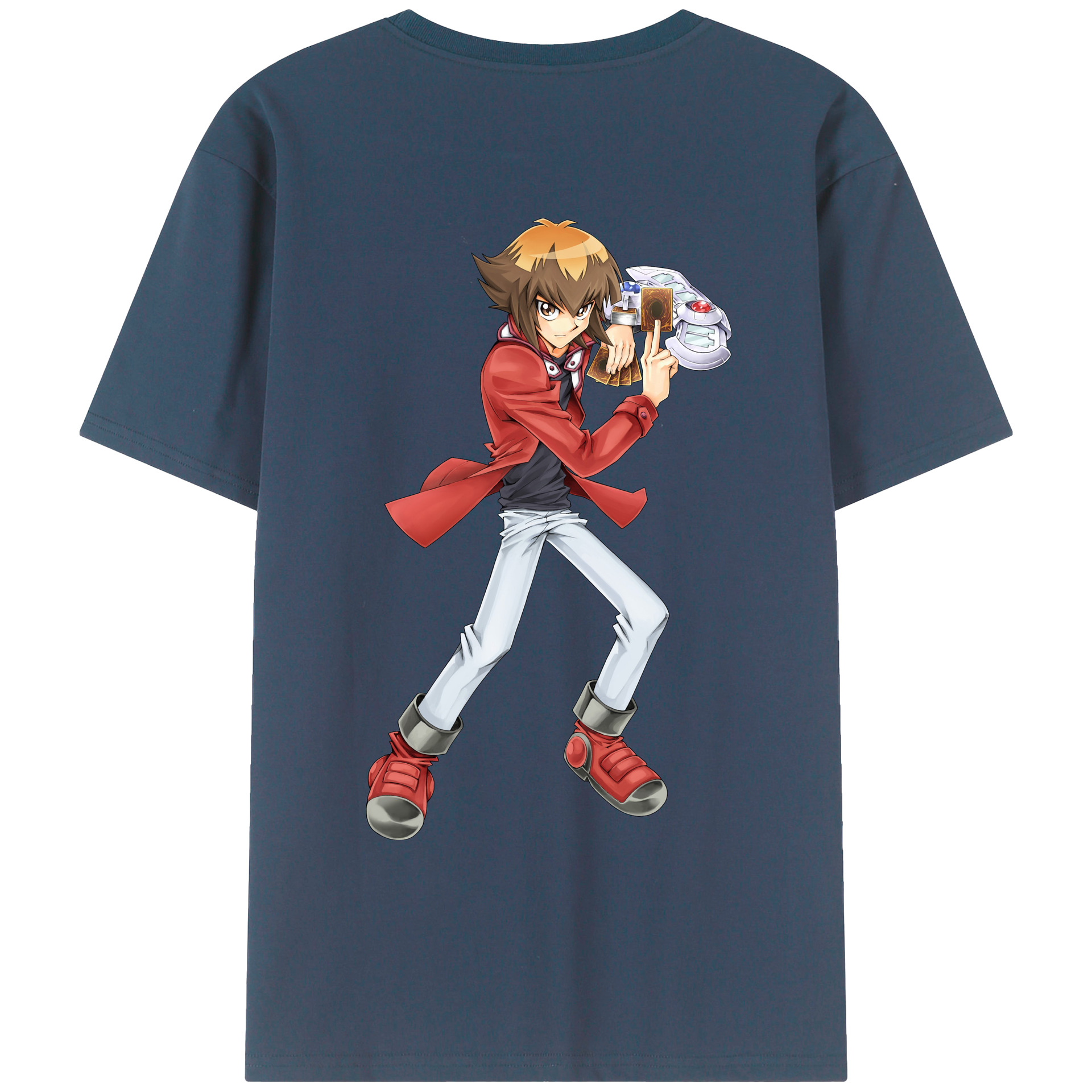 （画像用） 遊☆戯☆王 Yu-Gi-Oh! 綿100％ メンズ半袖Tシャツ（バックプリント） 通気性