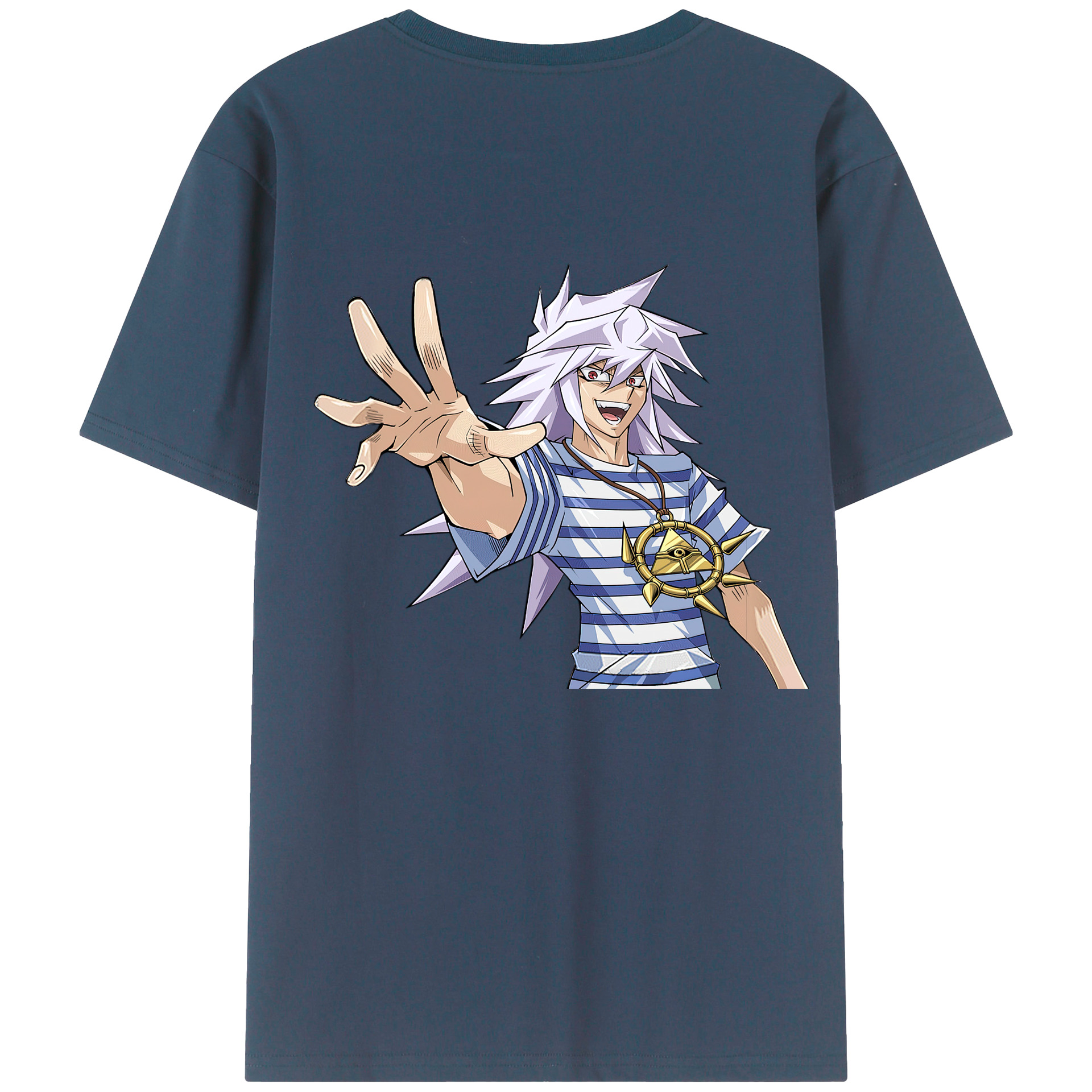 （画像用） 遊☆戯☆王 Yu-Gi-Oh! 綿100％ メンズ半袖Tシャツ（バックプリント） 通気性