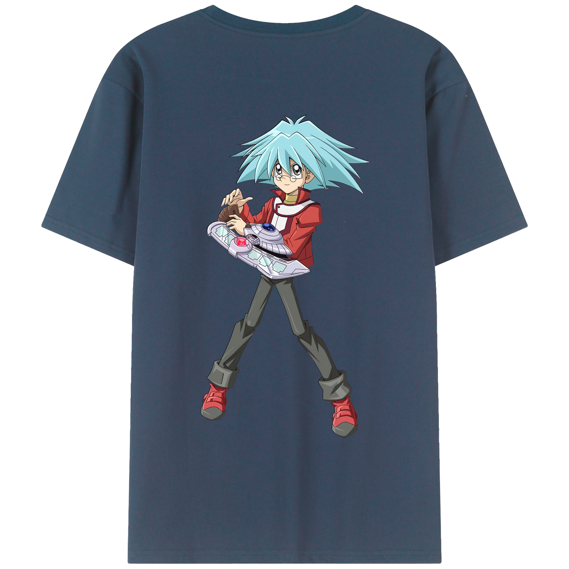 （画像用） 遊☆戯☆王 Yu-Gi-Oh! 綿100％ メンズ半袖Tシャツ（バックプリント） 通気性