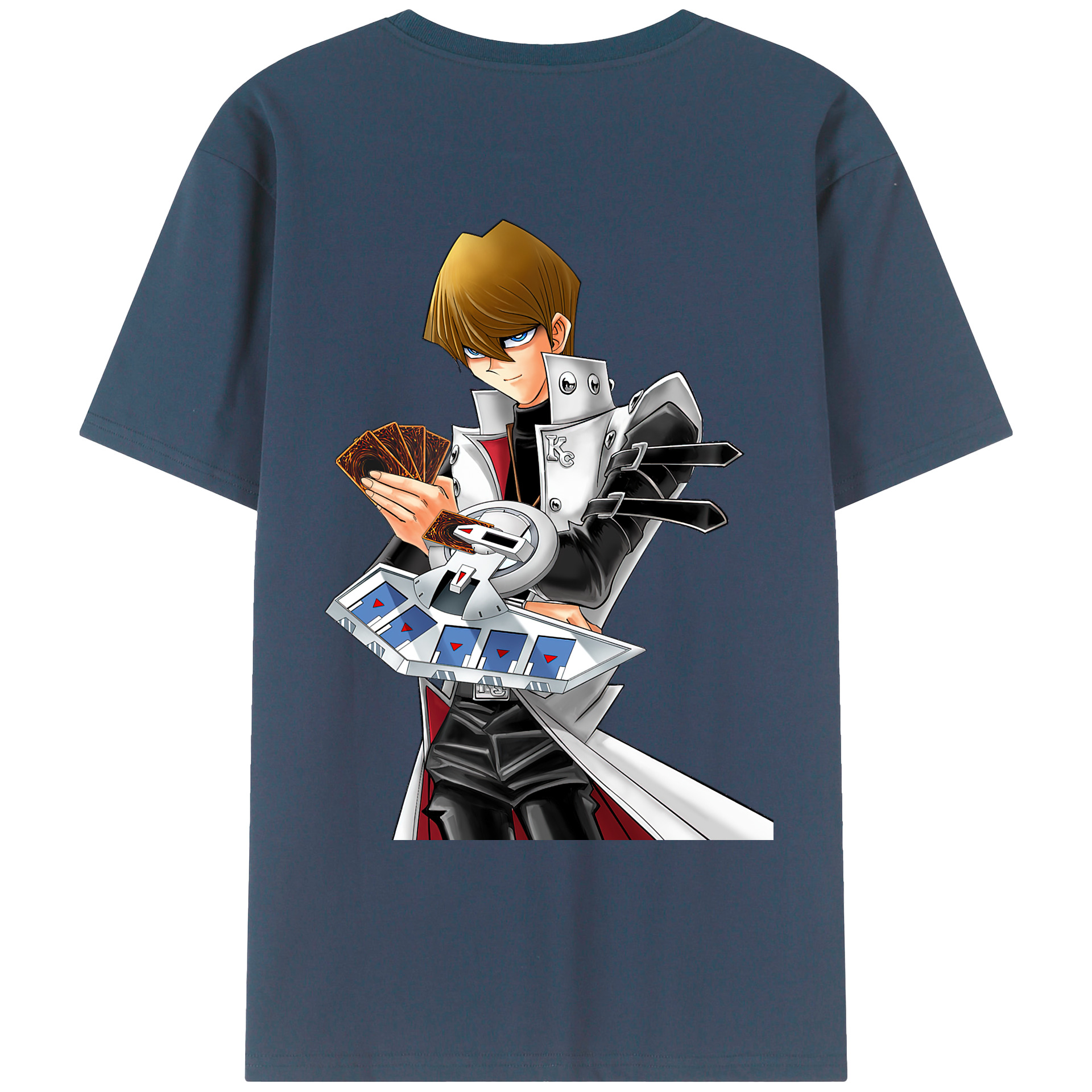 （画像用） 遊☆戯☆王 Yu-Gi-Oh! 綿100％ メンズ半袖Tシャツ（バックプリント） 通気性