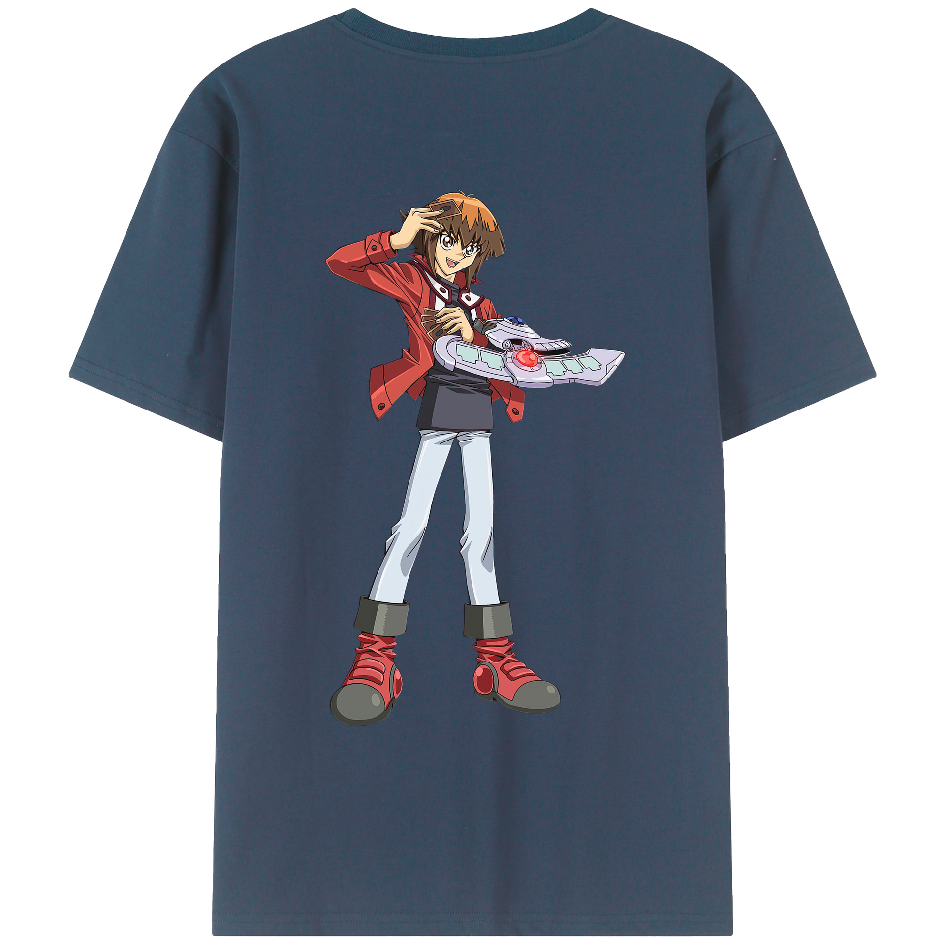 （画像用） 遊☆戯☆王 Yu-Gi-Oh! 綿100％ メンズ半袖Tシャツ（バックプリント） 通気性
