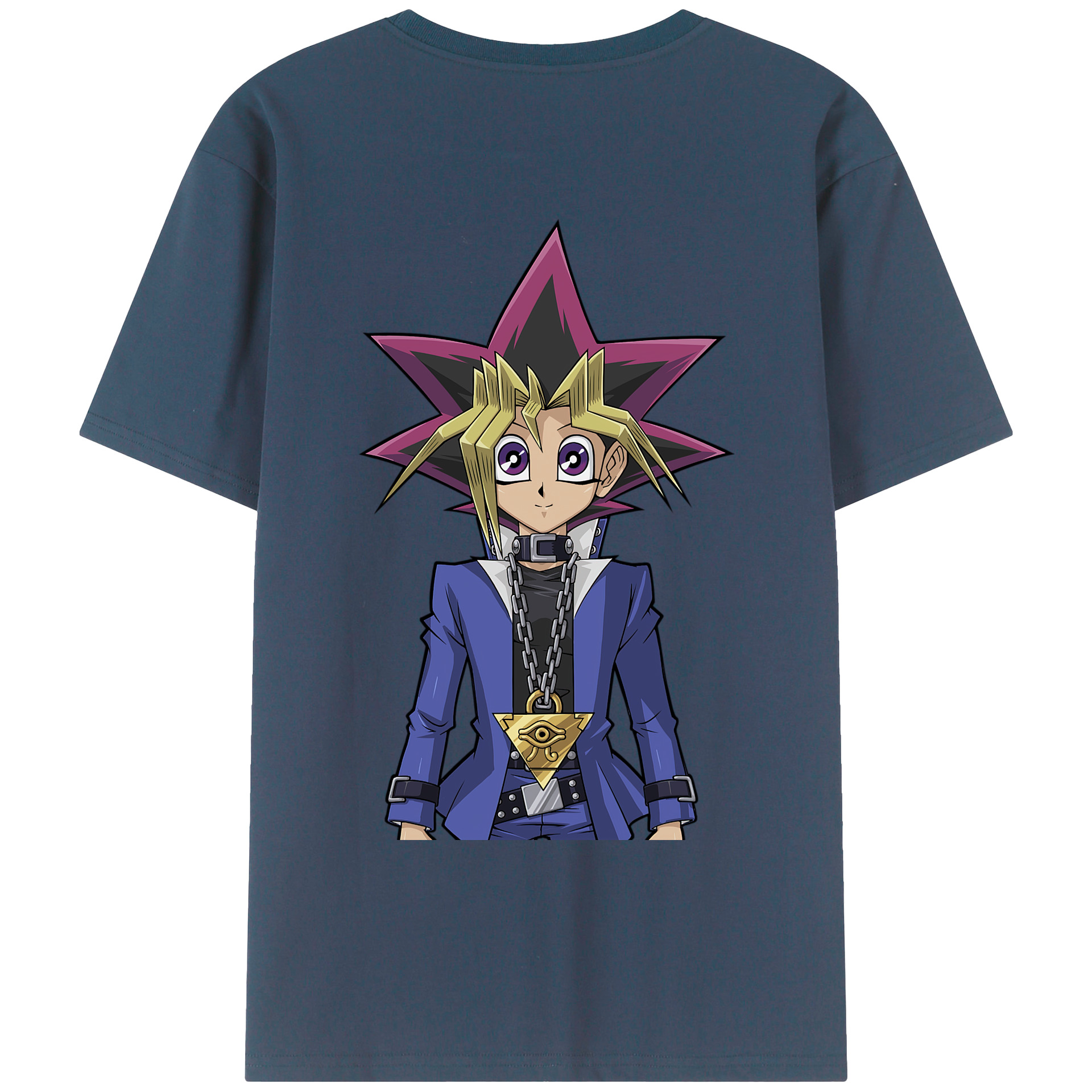 （画像用） 遊☆戯☆王 Yu-Gi-Oh! 綿100％ メンズ半袖Tシャツ（バックプリント） 通気性