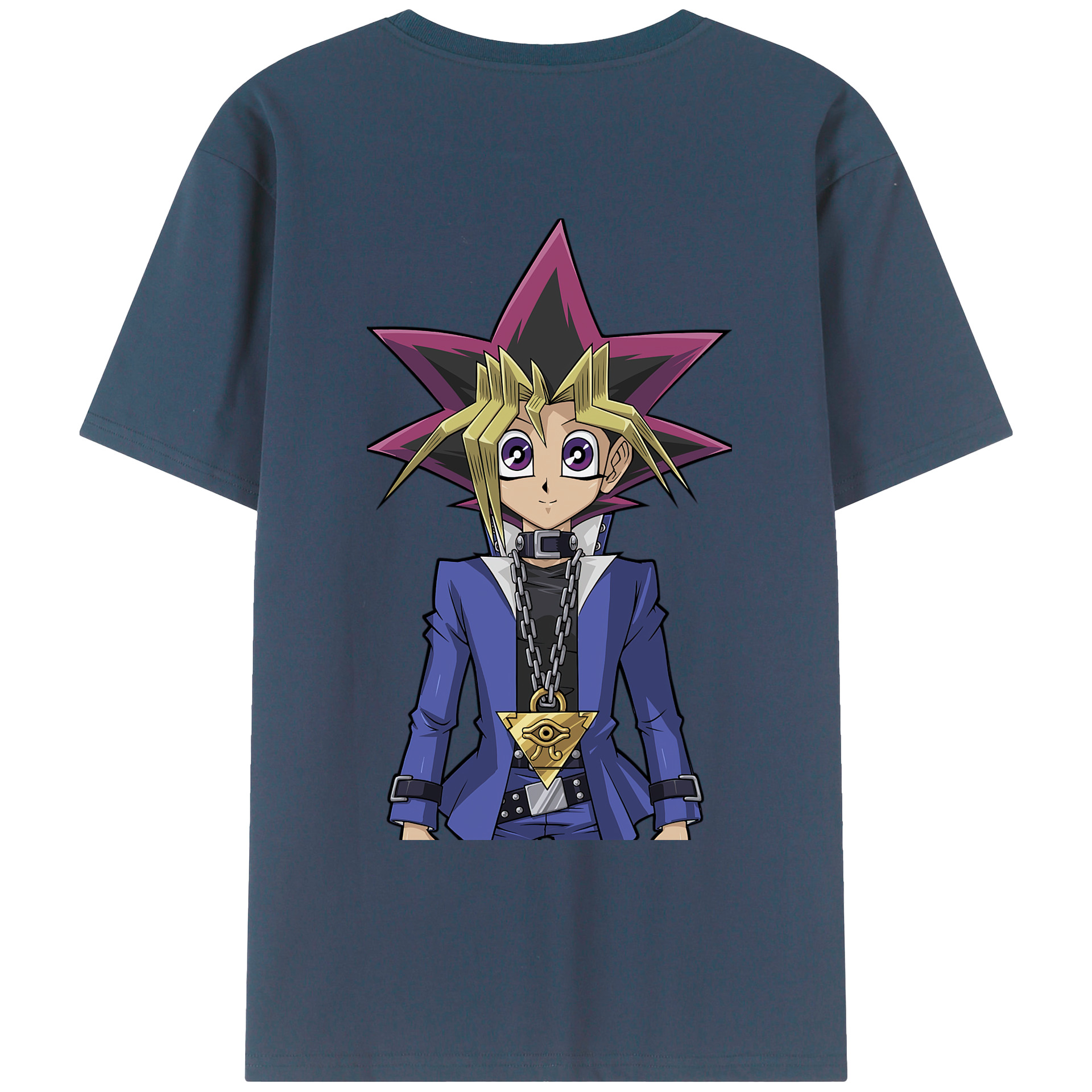 （画像用） 遊☆戯☆王 Yu-Gi-Oh! 綿100％ メンズ半袖Tシャツ（バックプリント） 通気性