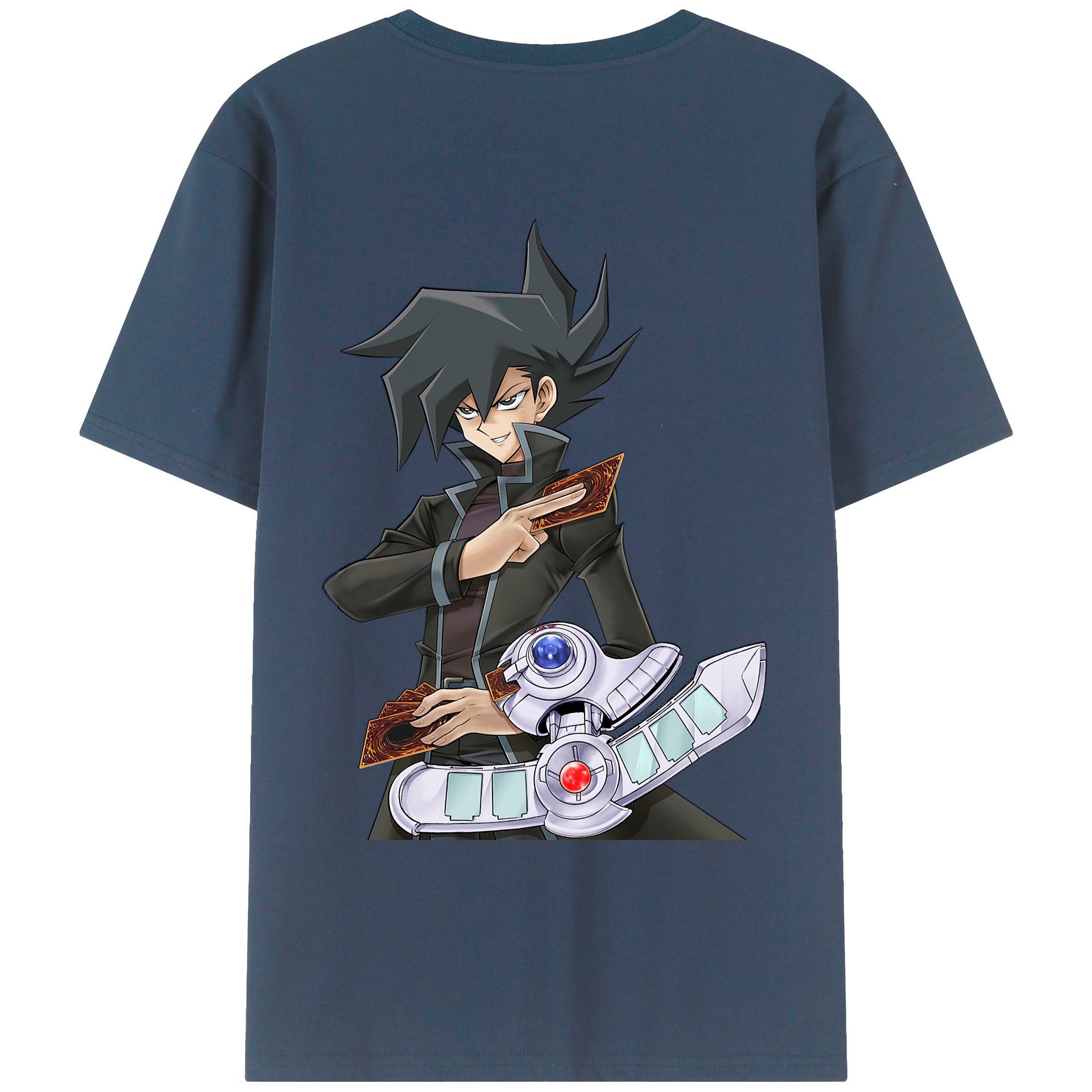 （画像用） 遊☆戯☆王 Yu-Gi-Oh! 綿100％ メンズ半袖Tシャツ（バックプリント） 通気性