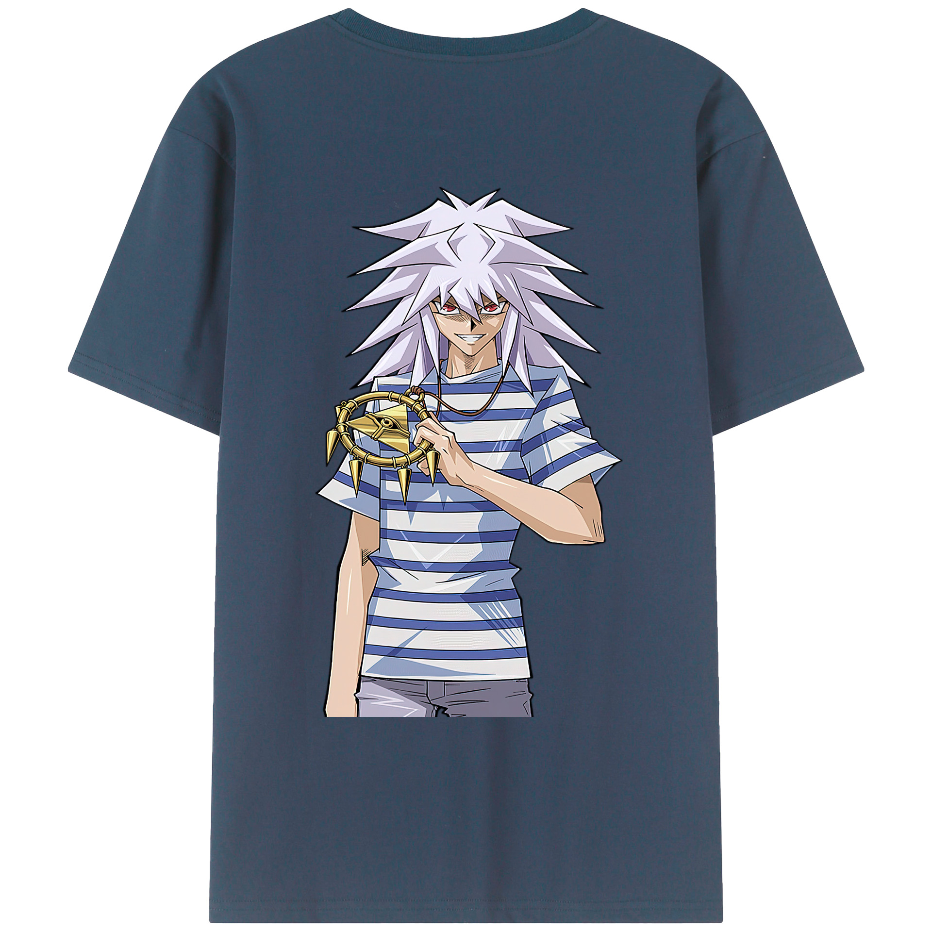 （画像用） 遊☆戯☆王 Yu-Gi-Oh! 綿100％ メンズ半袖Tシャツ（バックプリント） 通気性
