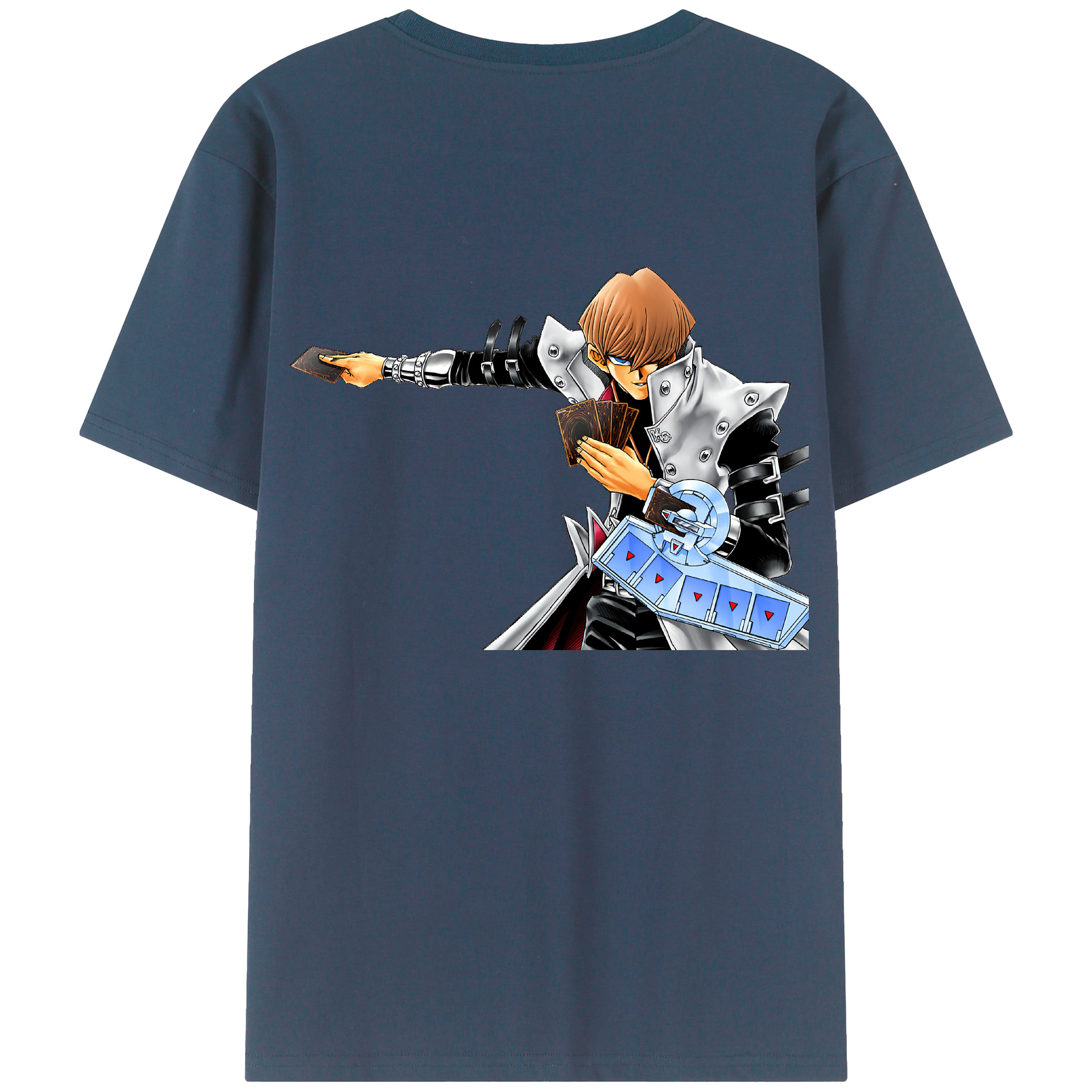 （画像用） 遊☆戯☆王 Yu-Gi-Oh! 綿100％ メンズ半袖Tシャツ（バックプリント） 通気性