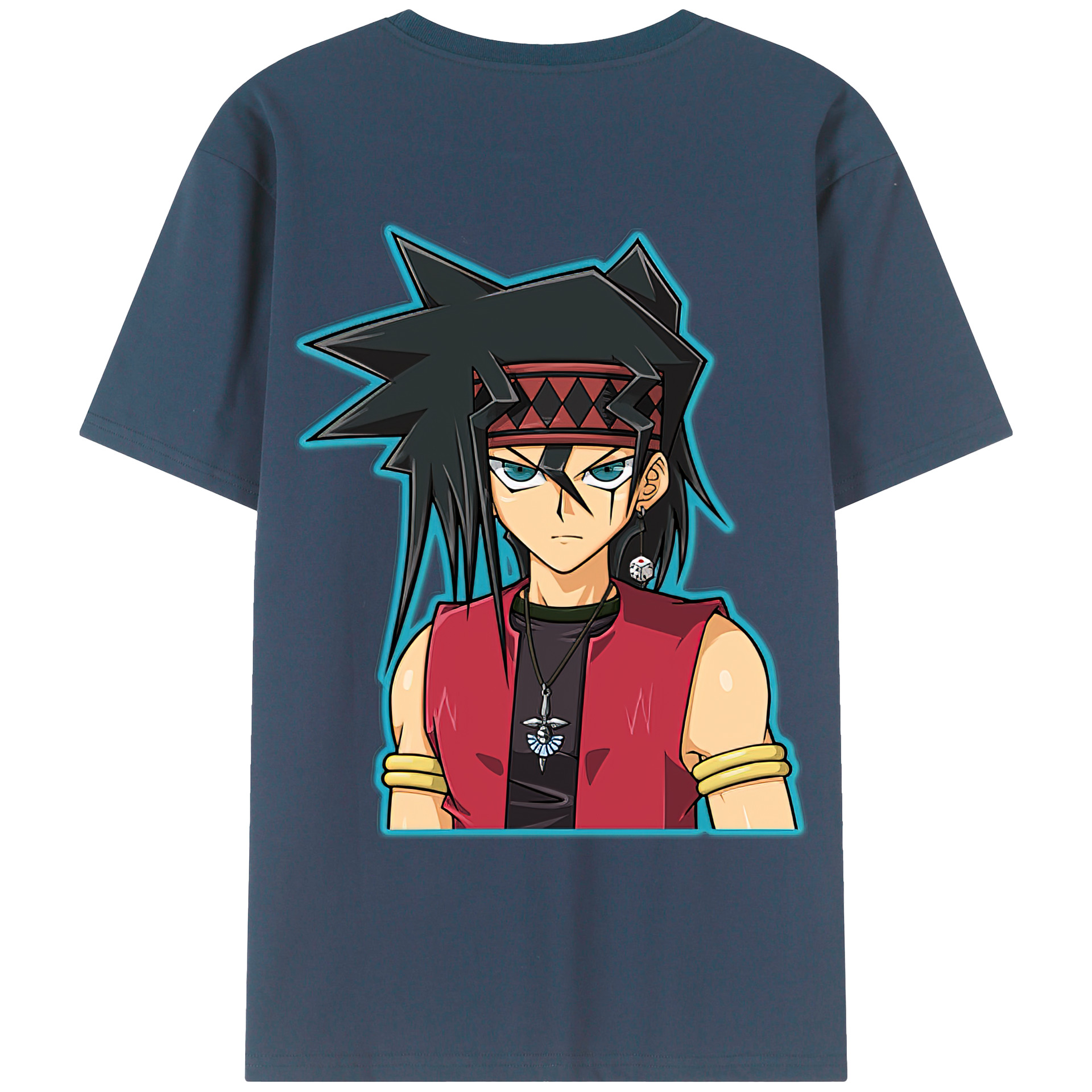 （画像用） 遊☆戯☆王 Yu-Gi-Oh! 綿100％ メンズ半袖Tシャツ（バックプリント） 通気性