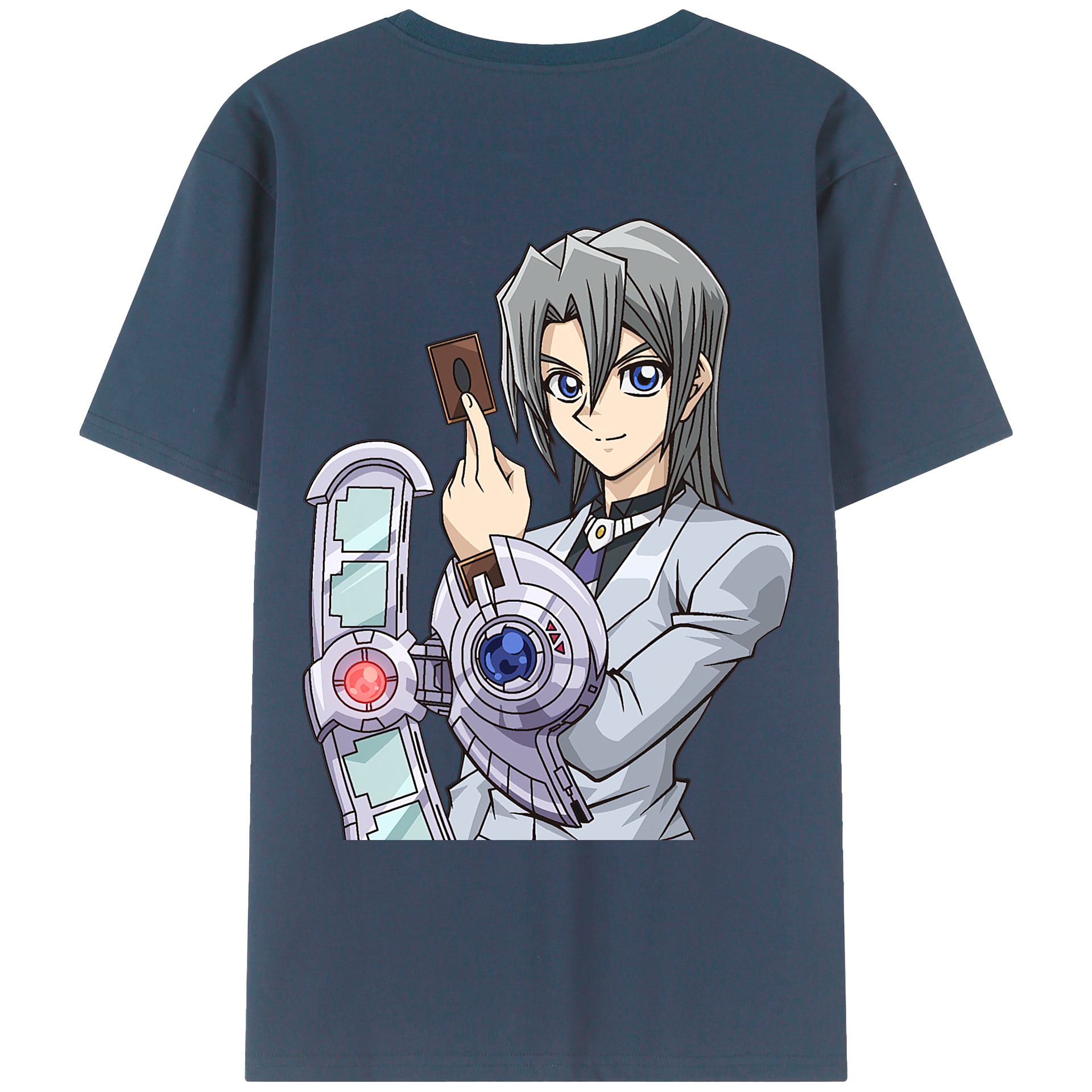 （画像用） 遊☆戯☆王 Yu-Gi-Oh! 綿100％ メンズ半袖Tシャツ（バックプリント） 通気性