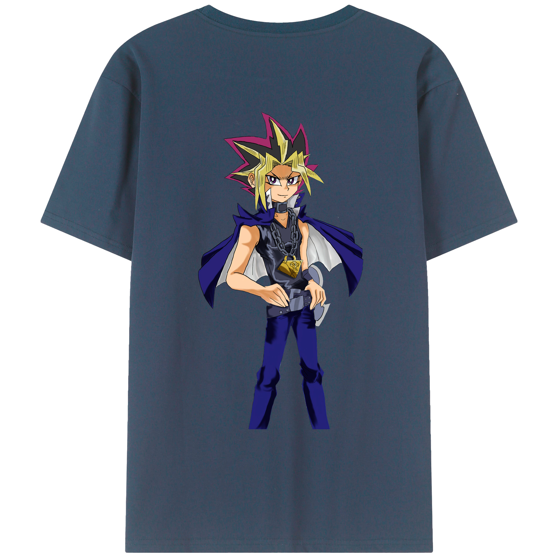（画像用） 遊☆戯☆王 Yu-Gi-Oh! 綿100％ メンズ半袖Tシャツ（バックプリント） 通気性