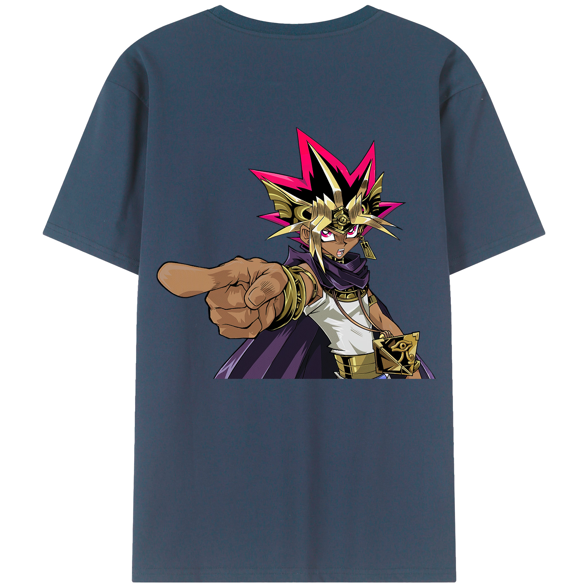 （画像用） 遊☆戯☆王 Yu-Gi-Oh! 綿100％ メンズ半袖Tシャツ（バックプリント） 通気性