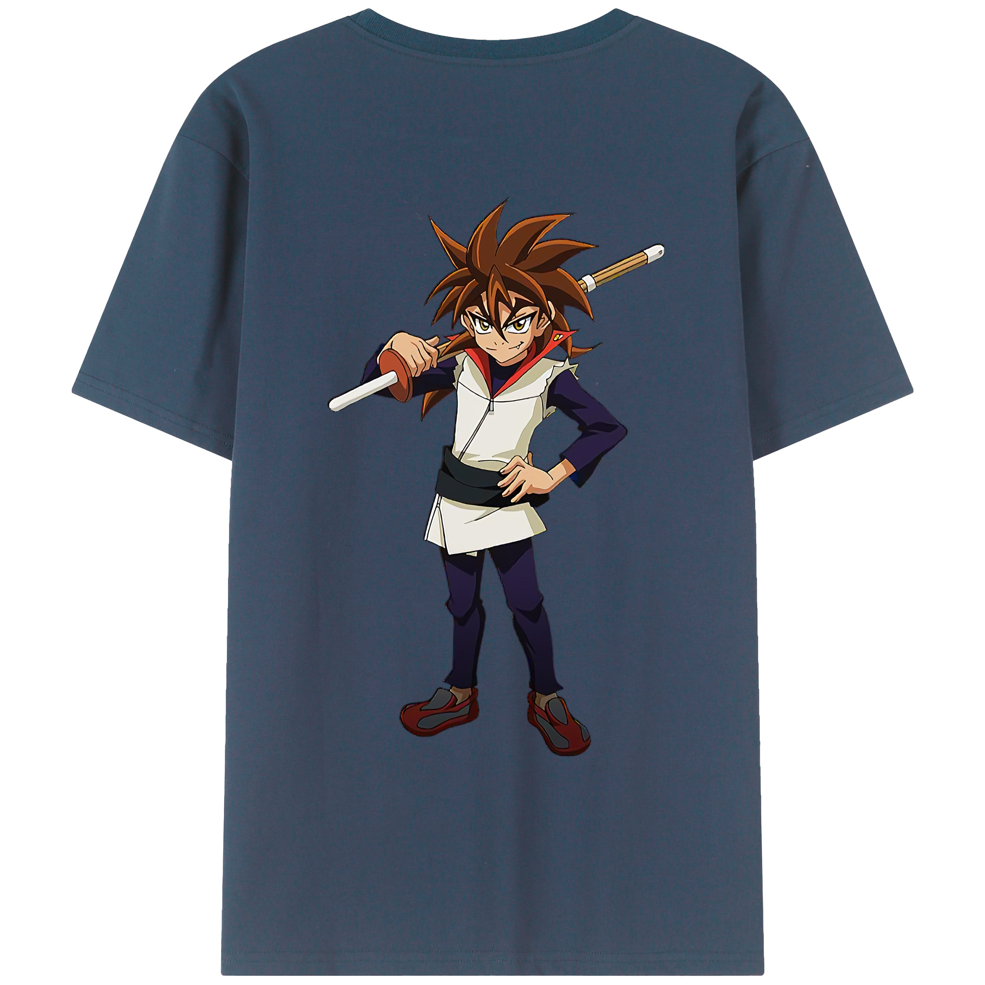 （画像用） 遊☆戯☆王 Yu-Gi-Oh! 綿100％ メンズ半袖Tシャツ（バックプリント） 通気性