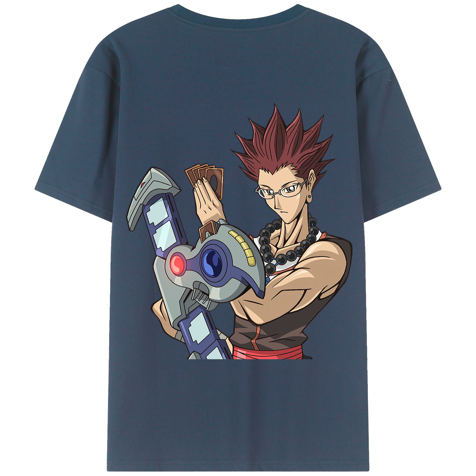 （画像用） 遊☆戯☆王 Yu-Gi-Oh! 綿100％ メンズ半袖Tシャツ（バックプリント） 通気性