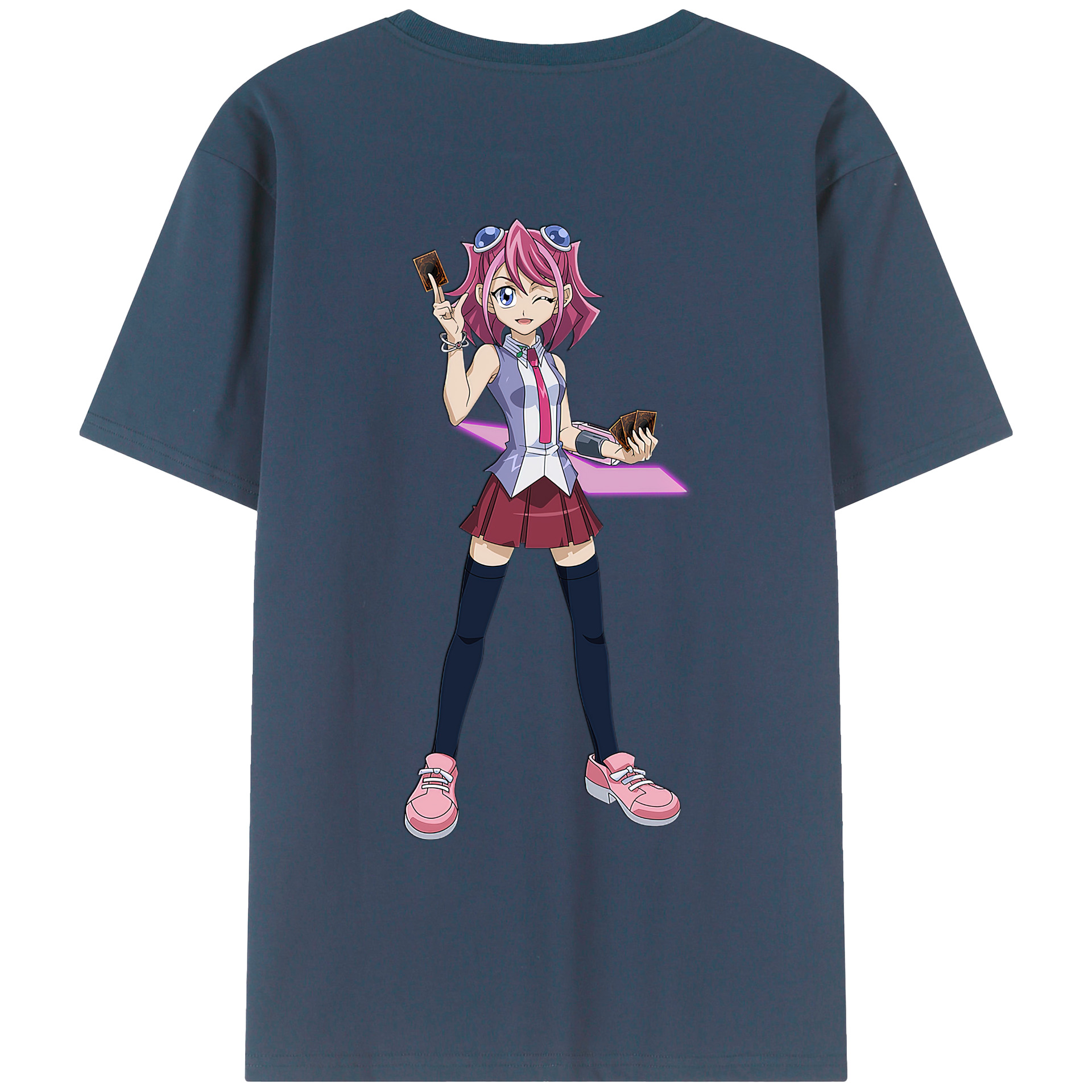 （画像用） 遊☆戯☆王 Yu-Gi-Oh! 綿100％ メンズ半袖Tシャツ（バックプリント） 通気性