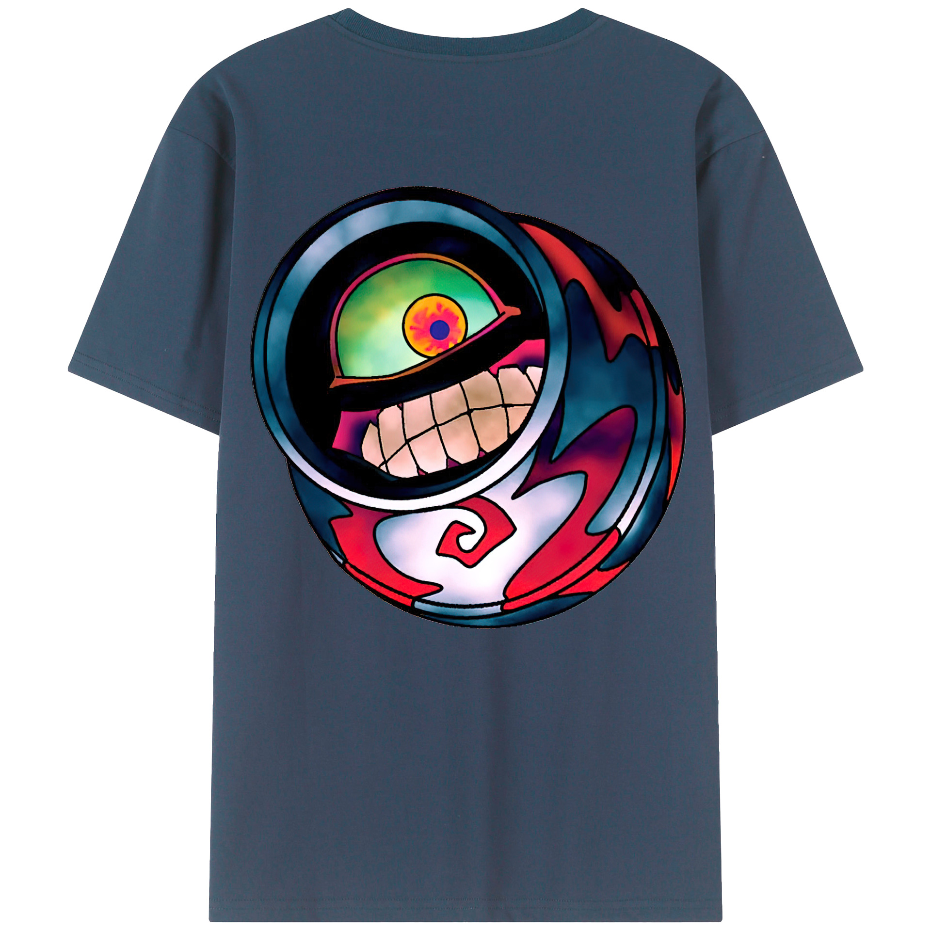 （画像用） 遊☆戯☆王 Yu-Gi-Oh! 綿100％ メンズ半袖Tシャツ（バックプリント） 通気性