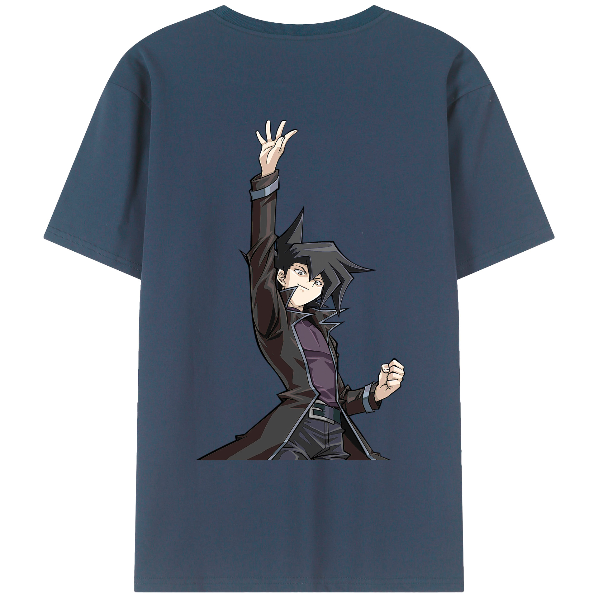 （画像用） 遊☆戯☆王 Yu-Gi-Oh! 綿100％ メンズ半袖Tシャツ（バックプリント） 通気性