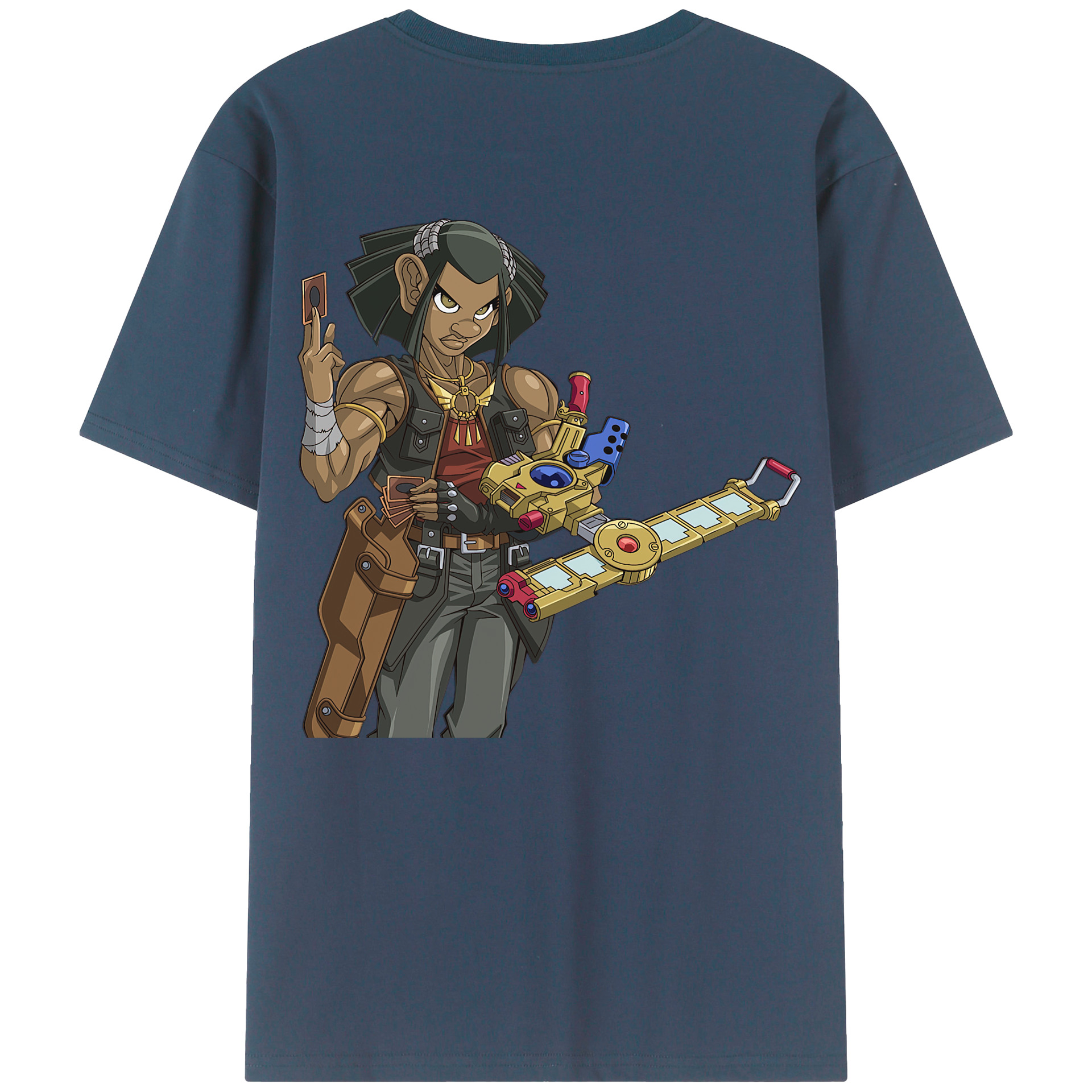 （画像用） 遊☆戯☆王 Yu-Gi-Oh! 綿100％ メンズ半袖Tシャツ（バックプリント） 通気性