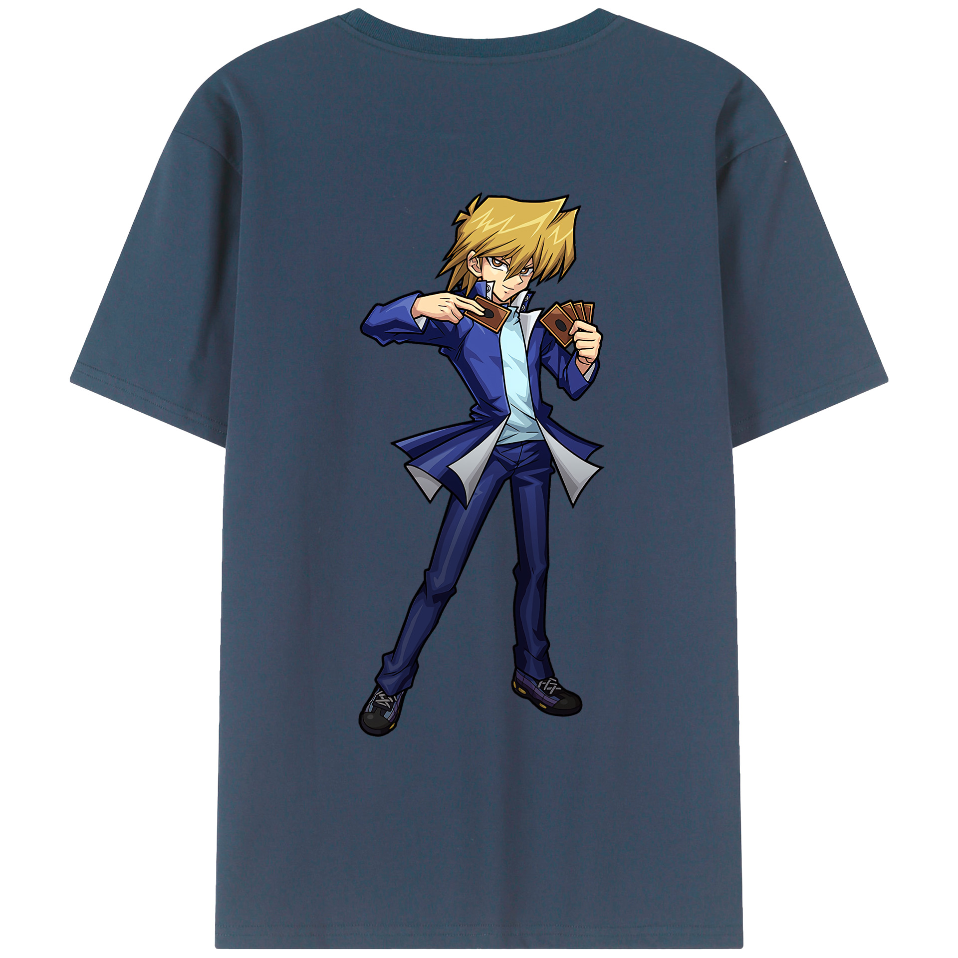 （画像用） 遊☆戯☆王 Yu-Gi-Oh! 綿100％ メンズ半袖Tシャツ（バックプリント） 通気性