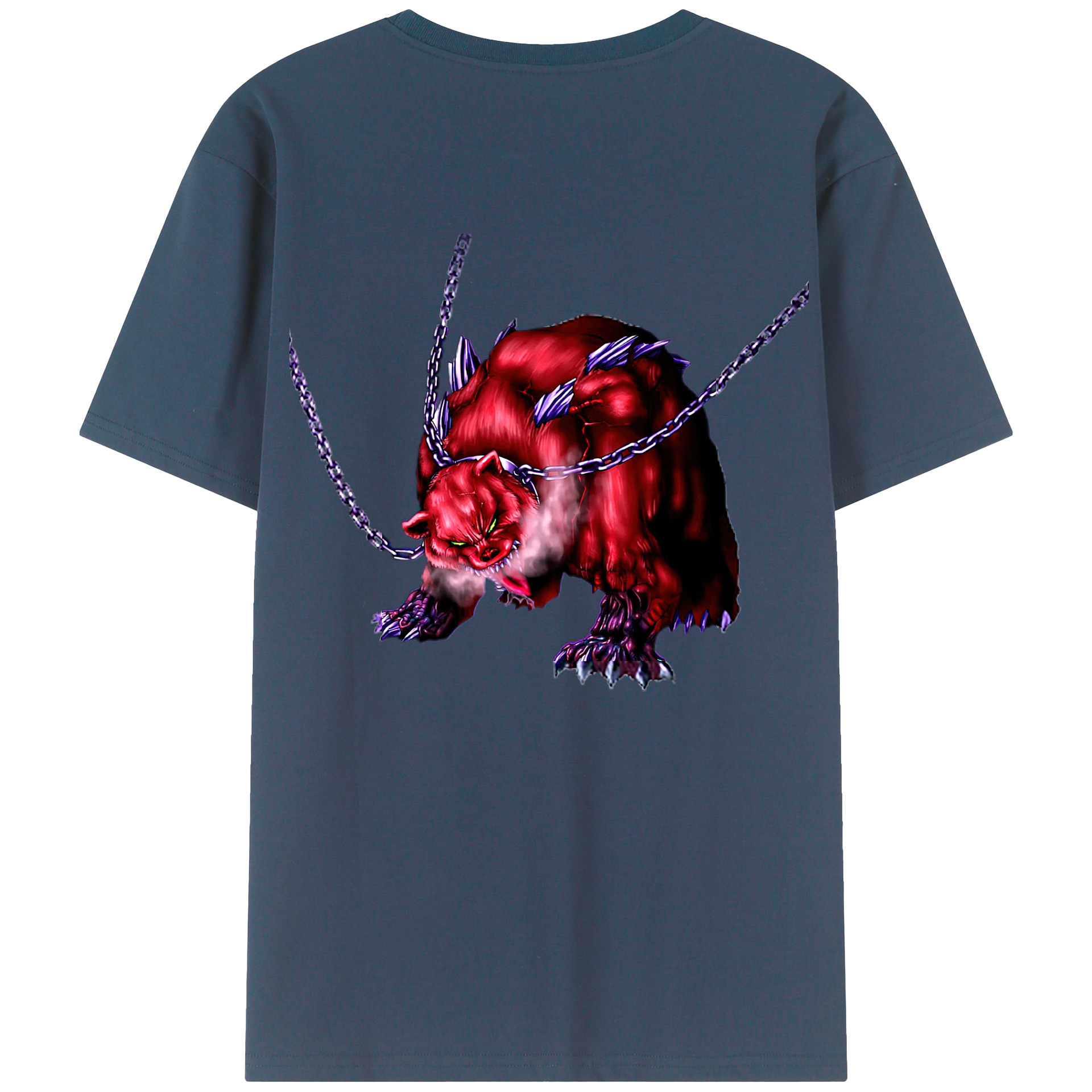 （画像用） 遊☆戯☆王 Yu-Gi-Oh! 綿100％ メンズ半袖Tシャツ（バックプリント） 通気性