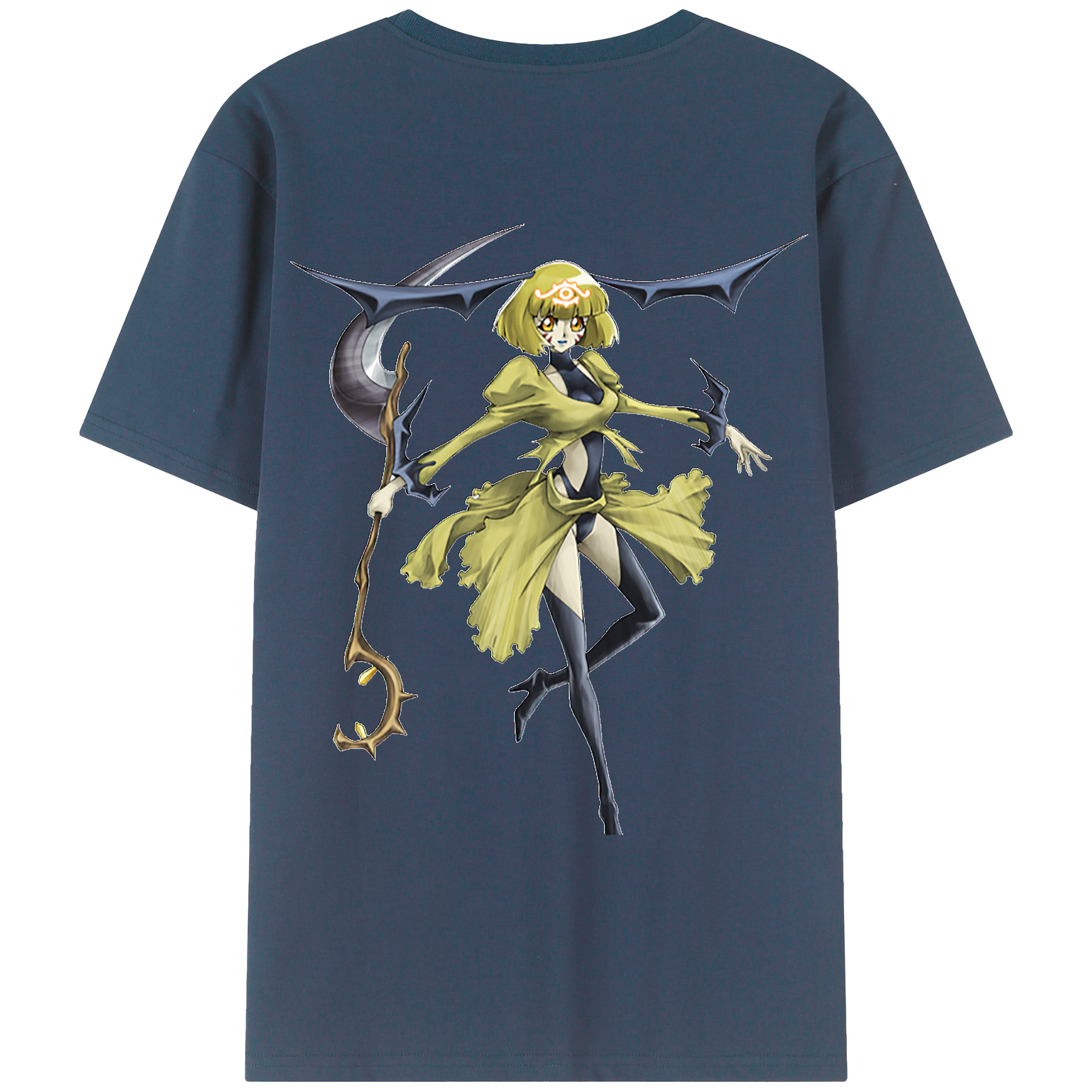 （画像用） 遊☆戯☆王 Yu-Gi-Oh! 綿100％ メンズ半袖Tシャツ（バックプリント） 通気性