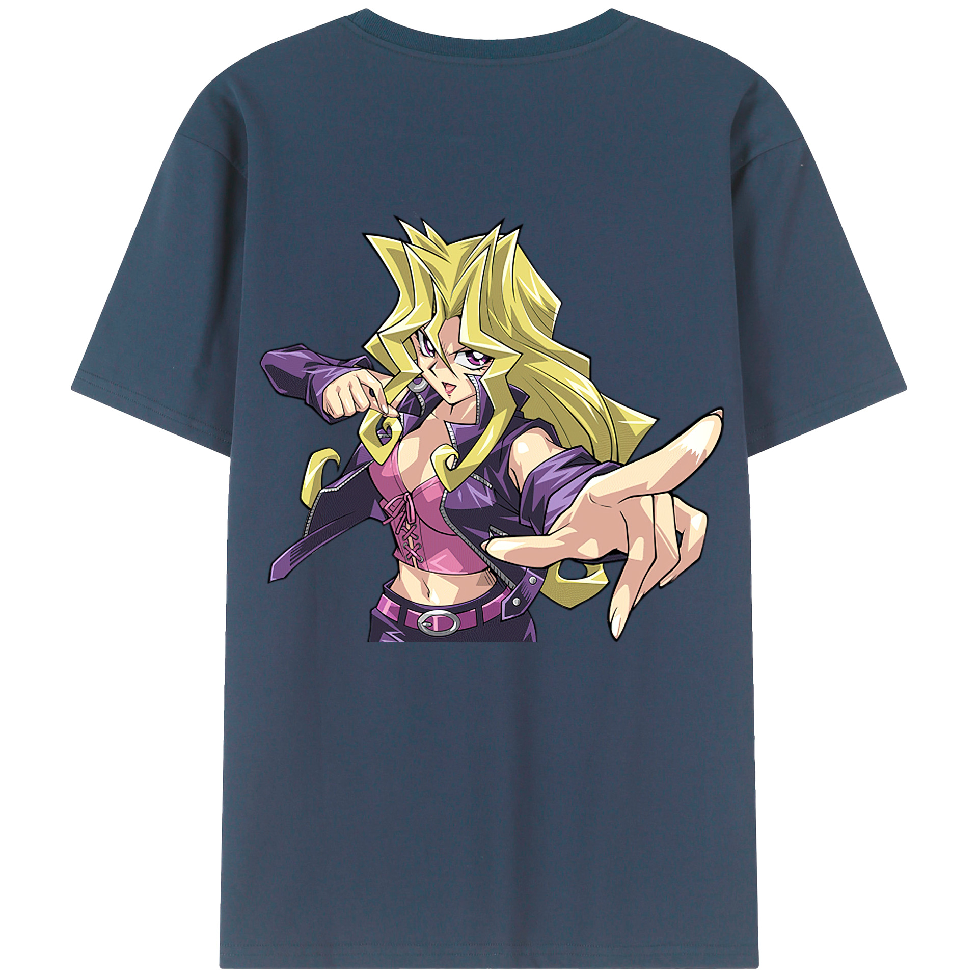 （画像用） 遊☆戯☆王 Yu-Gi-Oh! 綿100％ メンズ半袖Tシャツ（バックプリント） 通気性