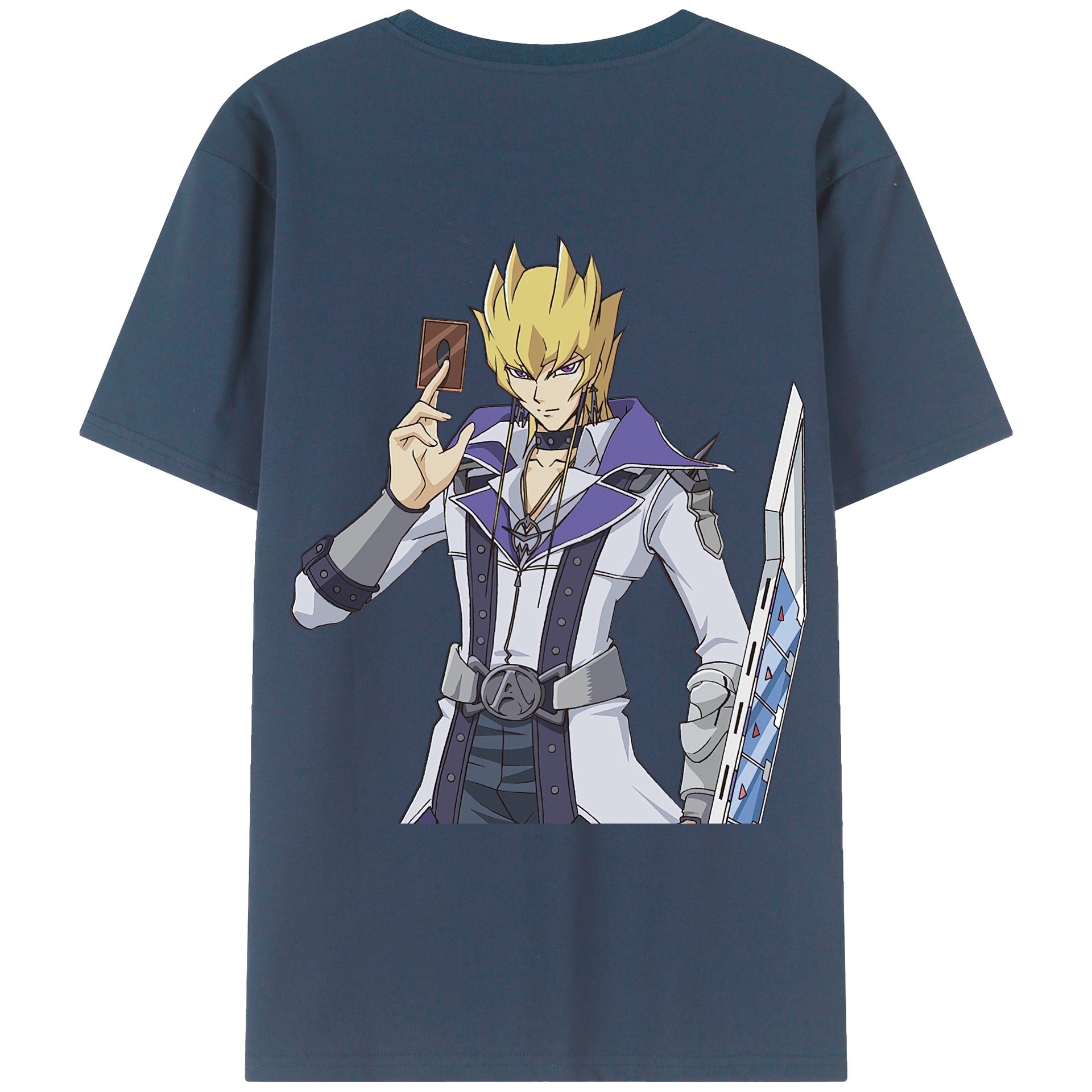 （画像用） 遊☆戯☆王 Yu-Gi-Oh! 綿100％ メンズ半袖Tシャツ（バックプリント） 通気性