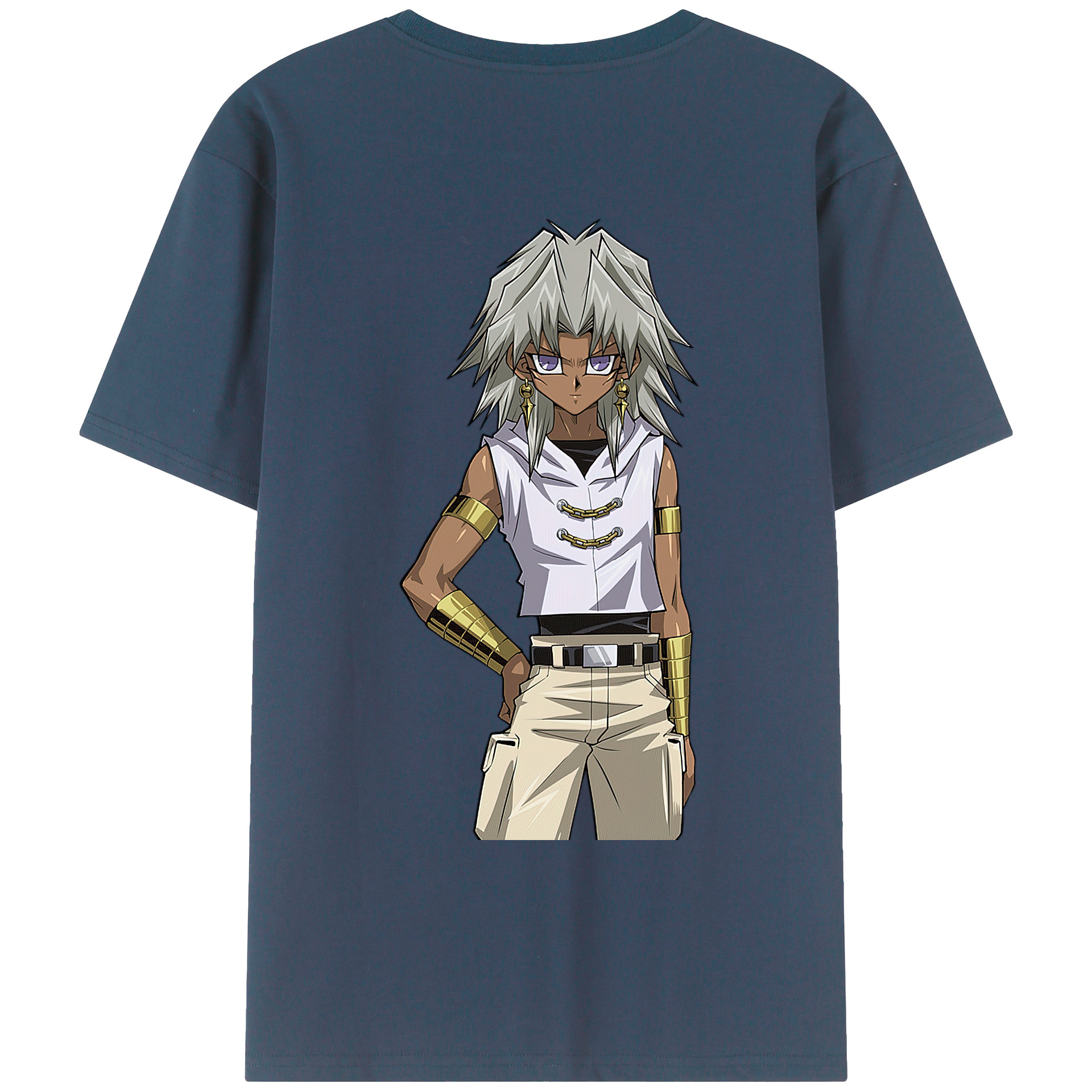 （画像用） 遊☆戯☆王 Yu-Gi-Oh! 綿100％ メンズ半袖Tシャツ（バックプリント） 通気性