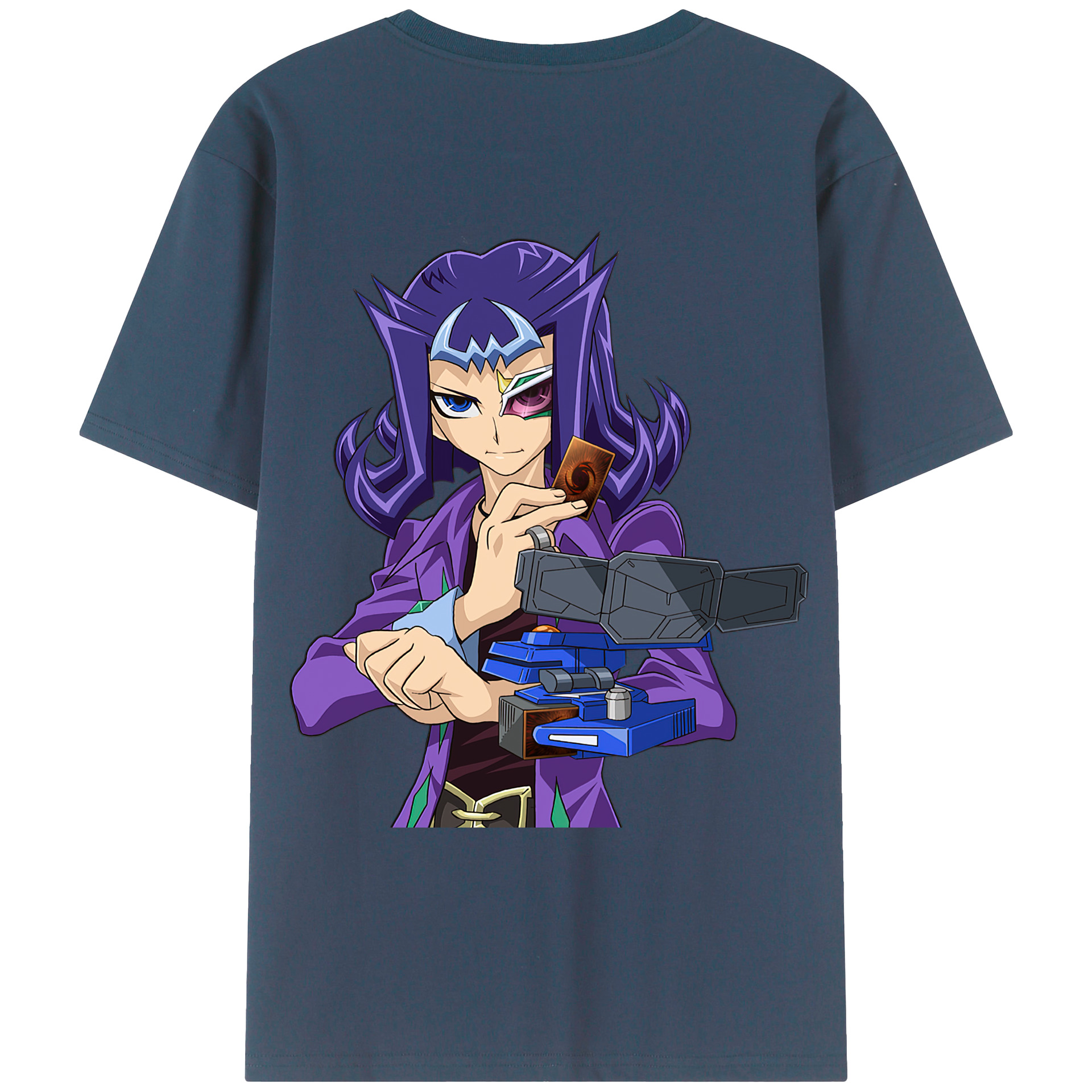 （画像用） 遊☆戯☆王 Yu-Gi-Oh! 綿100％ メンズ半袖Tシャツ（バックプリント） 通気性
