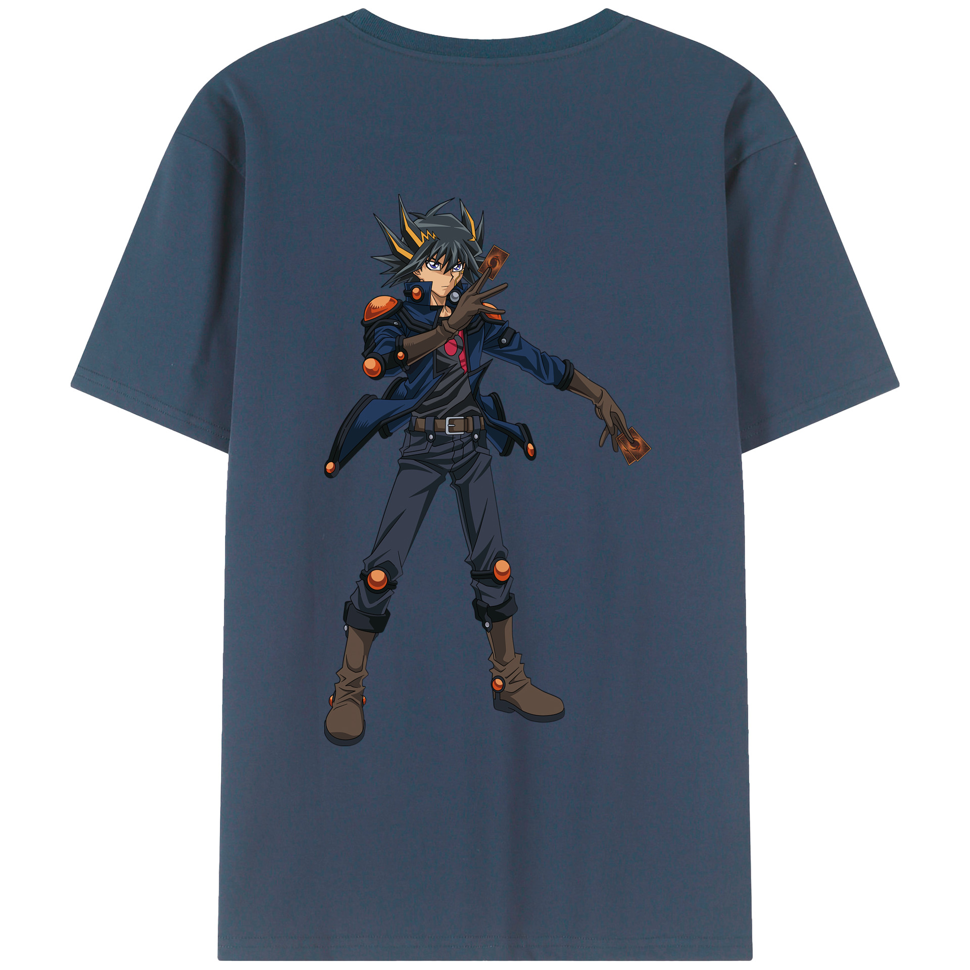 （画像用） 遊☆戯☆王 Yu-Gi-Oh! 綿100％ メンズ半袖Tシャツ（バックプリント） 通気性