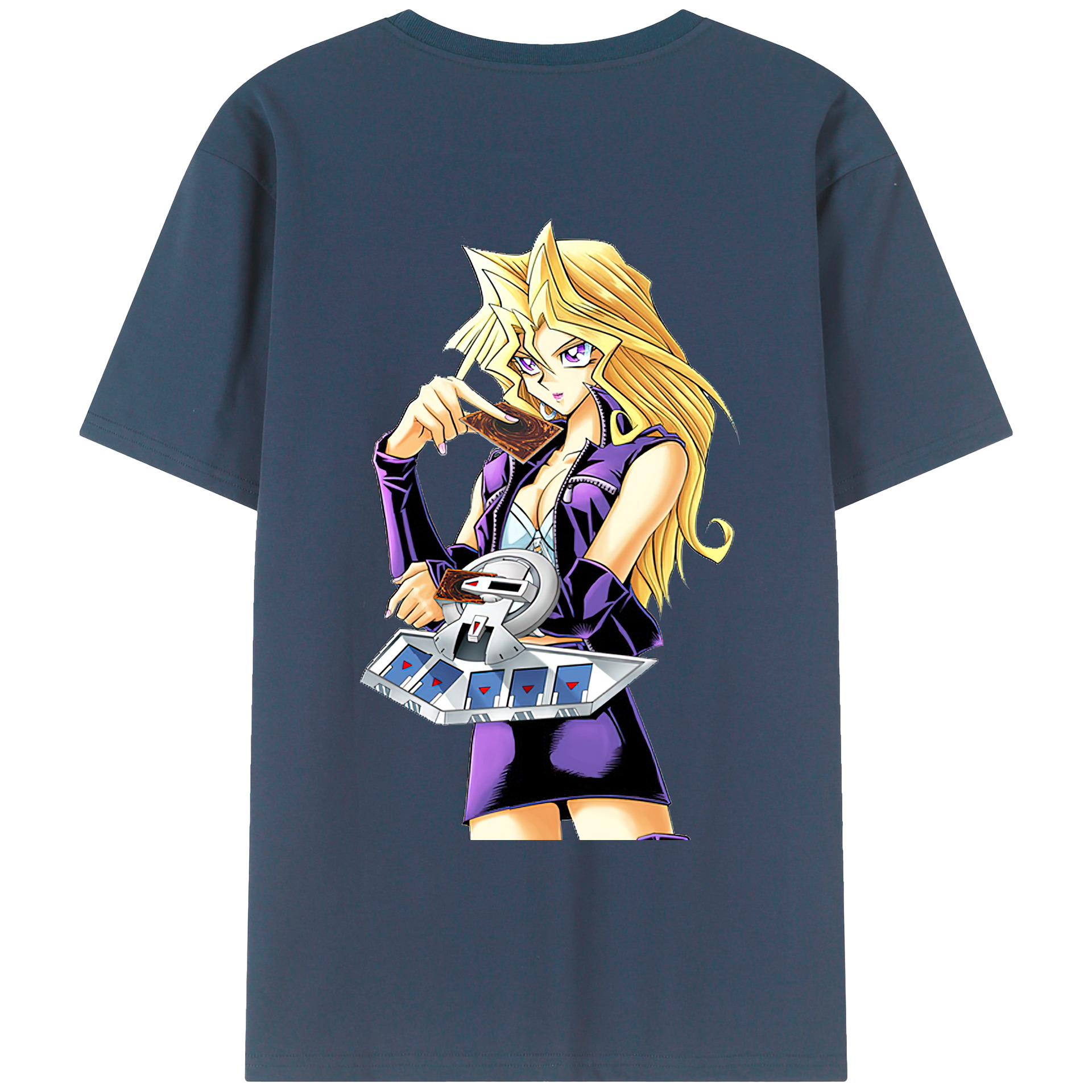 （画像用） 遊☆戯☆王 Yu-Gi-Oh! 綿100％ メンズ半袖Tシャツ（バックプリント） 通気性