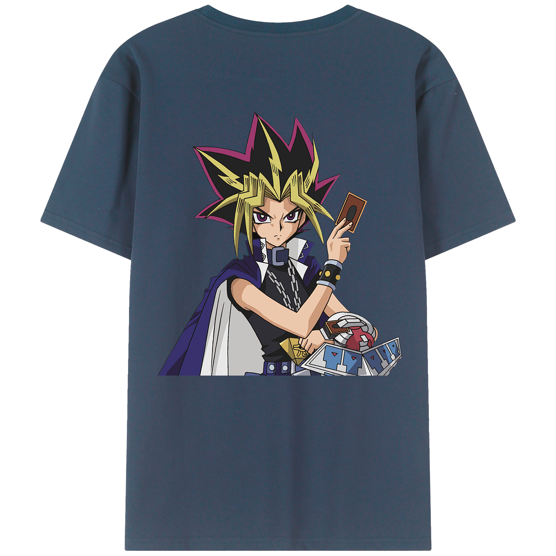 （画像用） 遊☆戯☆王 Yu-Gi-Oh! 綿100％ メンズ半袖Tシャツ（バックプリント） 通気性