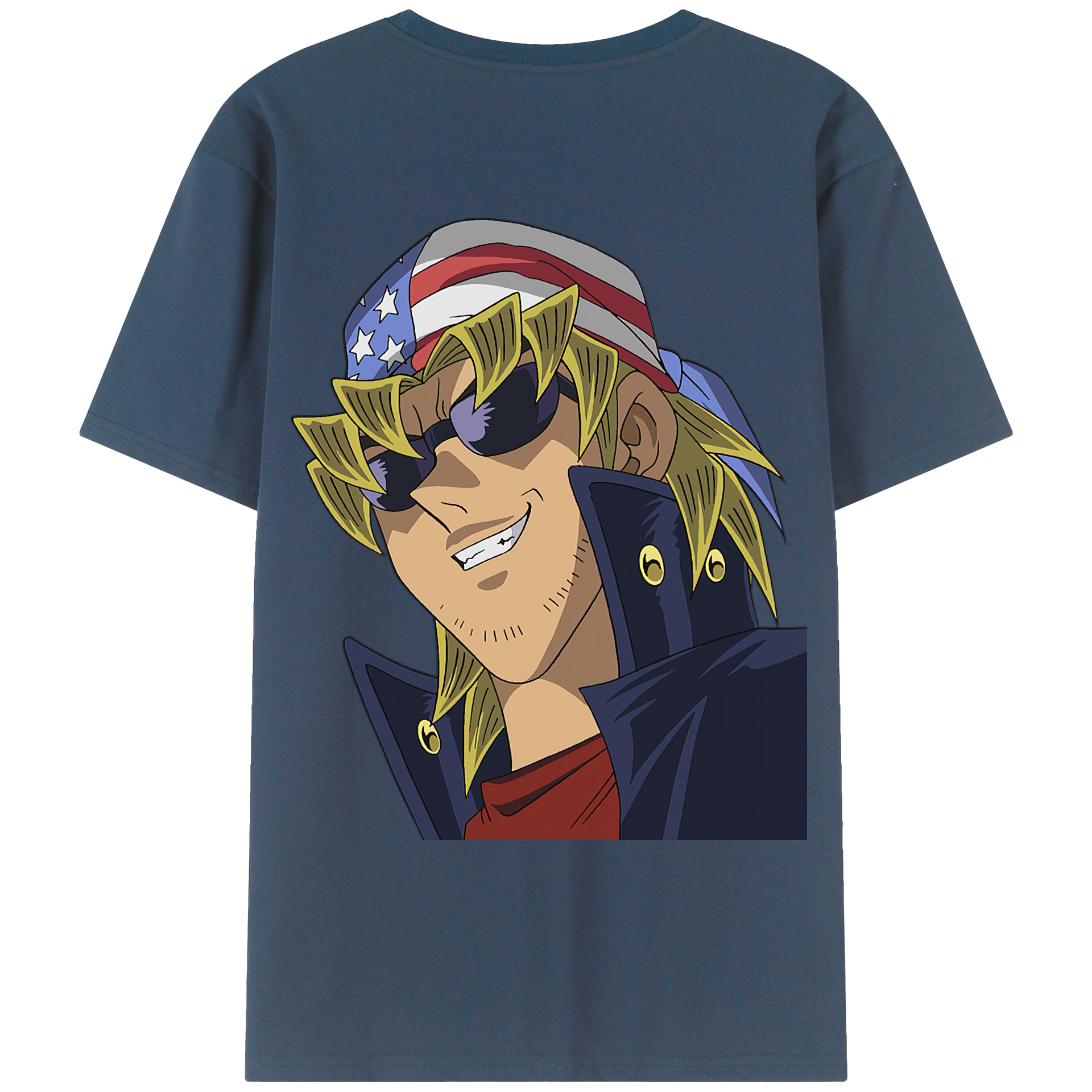 （画像用） 遊☆戯☆王 Yu-Gi-Oh! 綿100％ メンズ半袖Tシャツ（バックプリント） 通気性