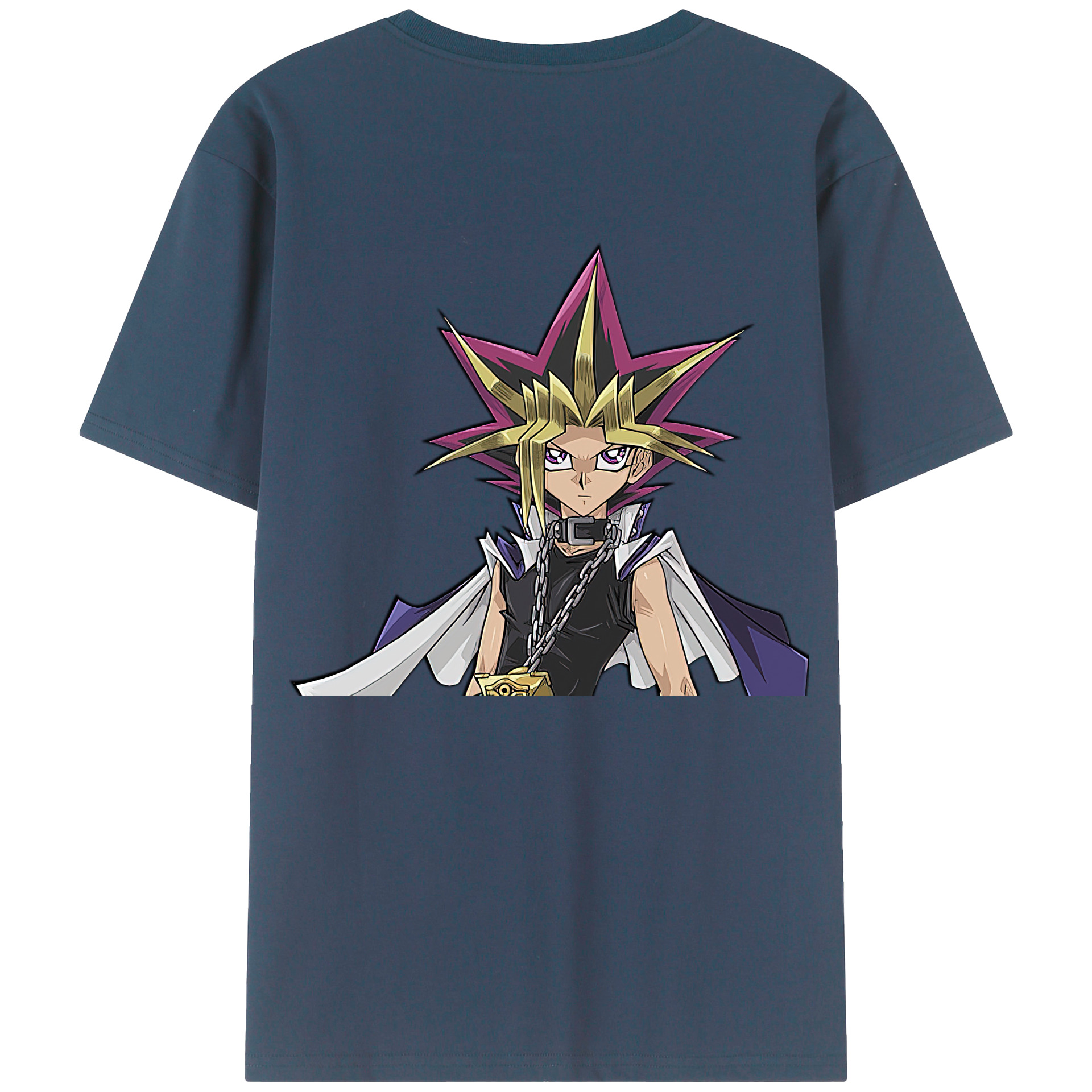 （画像用） 遊☆戯☆王 Yu-Gi-Oh! 綿100％ メンズ半袖Tシャツ（バックプリント） 通気性