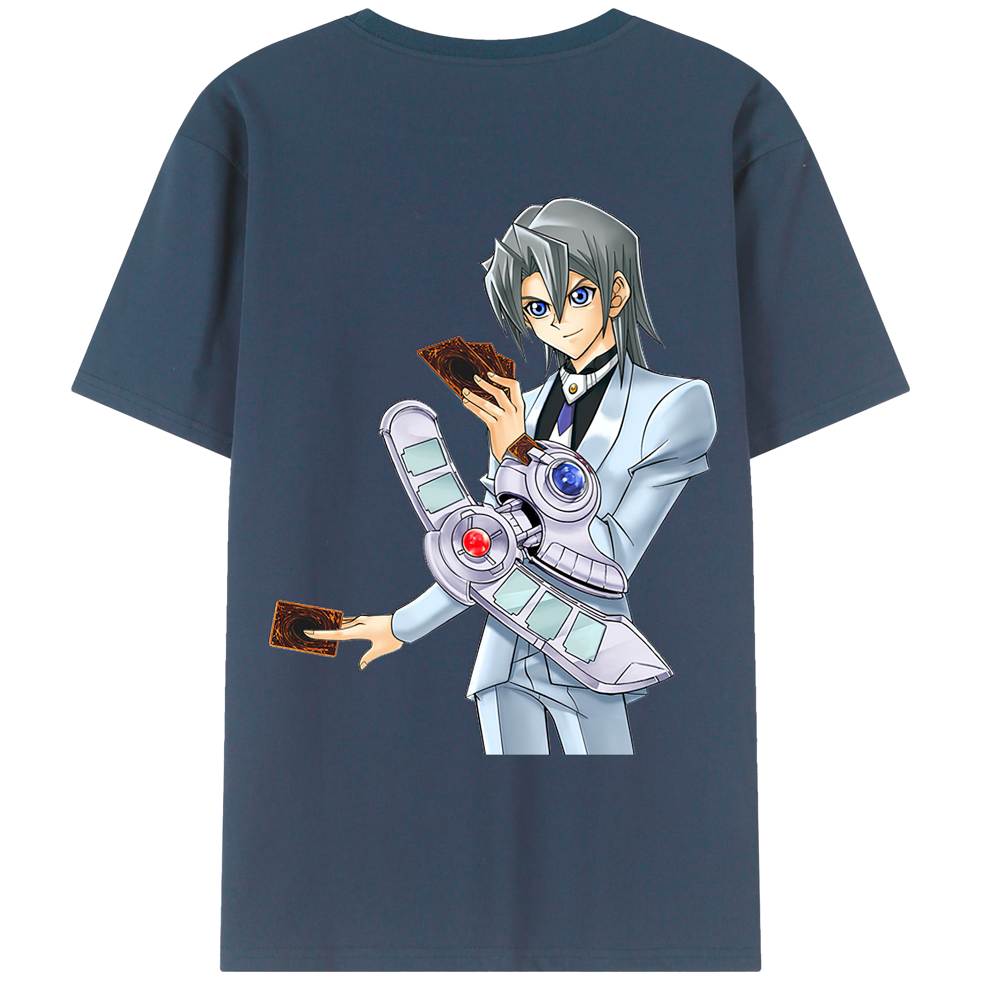 （画像用） 遊☆戯☆王 Yu-Gi-Oh! 綿100％ メンズ半袖Tシャツ（バックプリント） 通気性